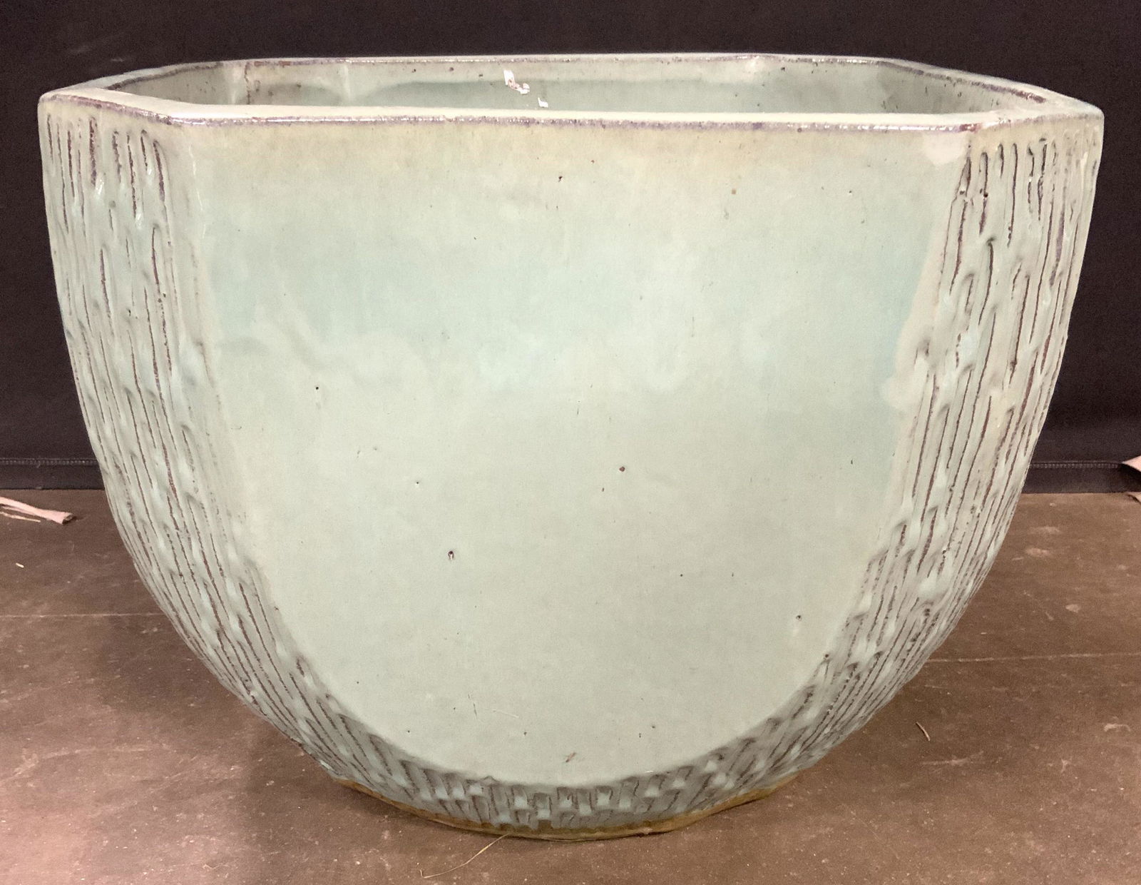 Vintage Celdon Green Ceramic Planter (1 of 10)