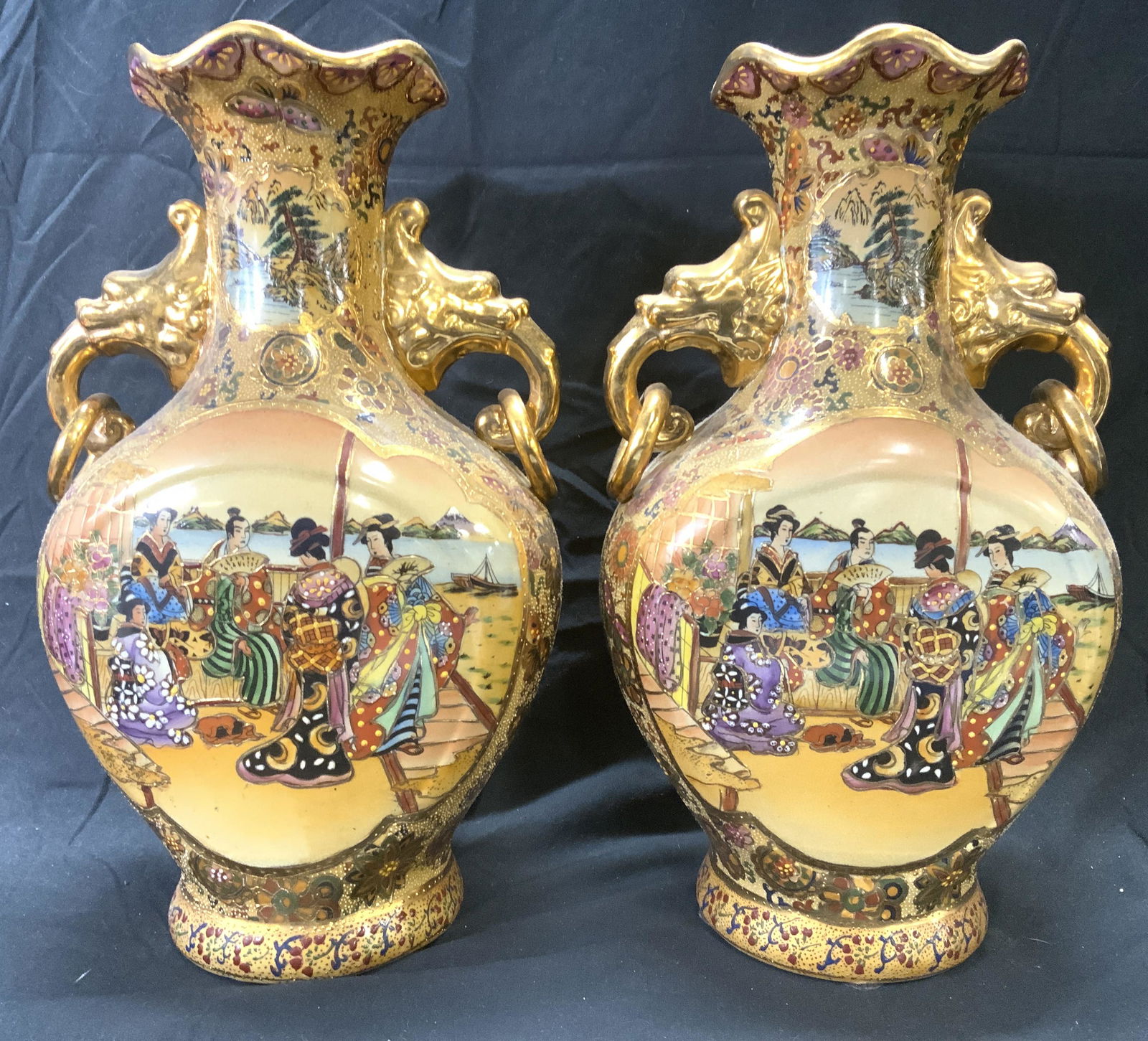 Pair Signed Asian Porcelain Vessels (1 of 10)