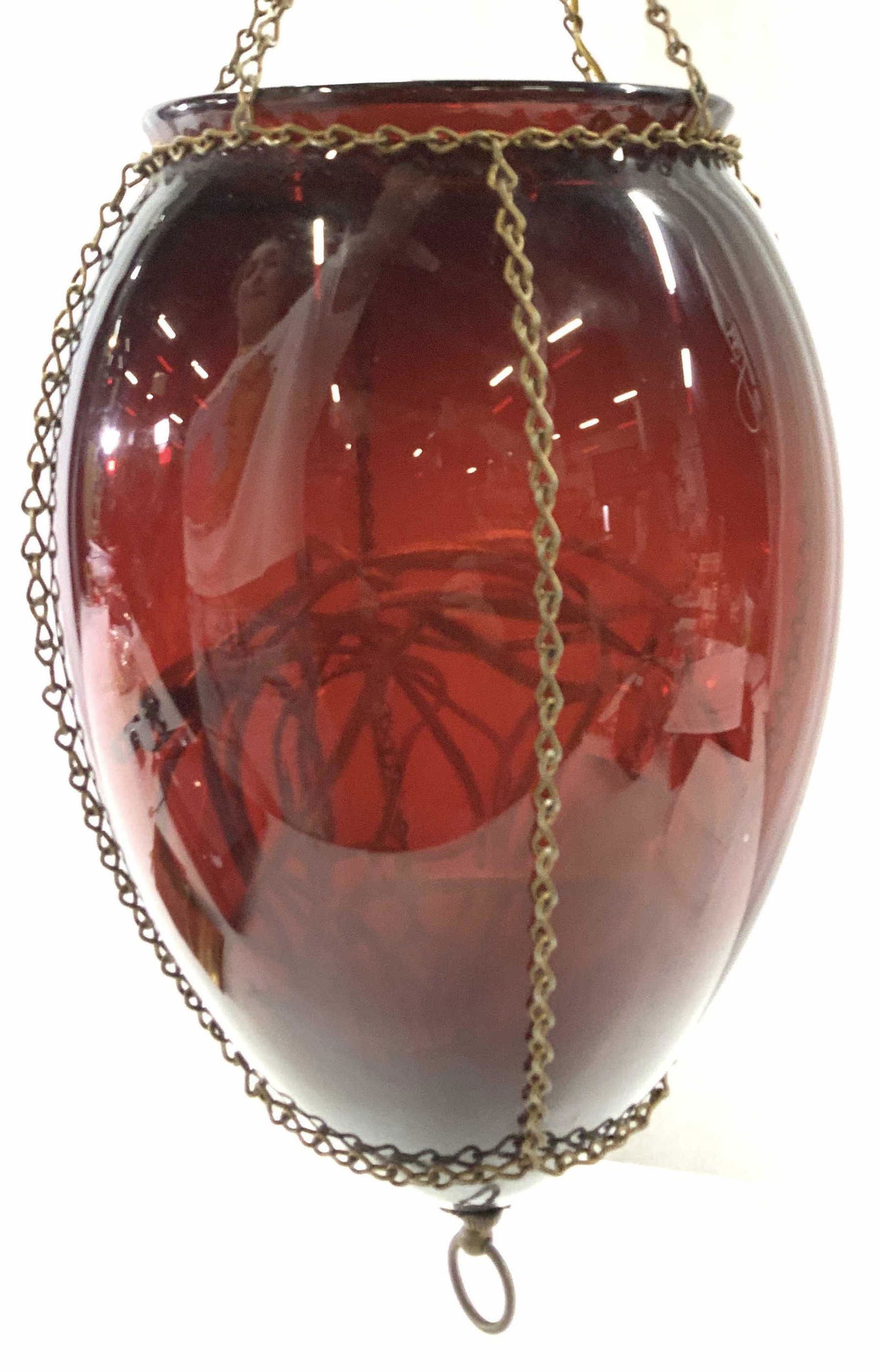 Cranberry Red Vintage Pendant Light (1 of 10)