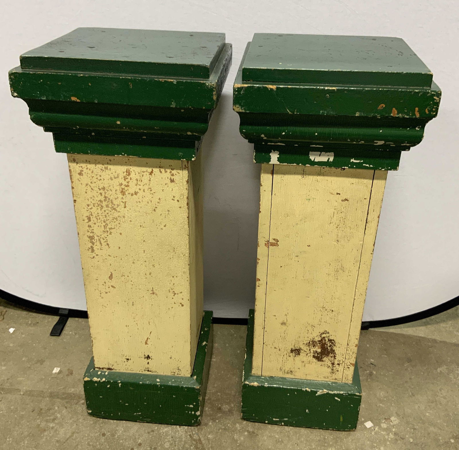 Pair Antique Painted Pedestals (1 of 8)