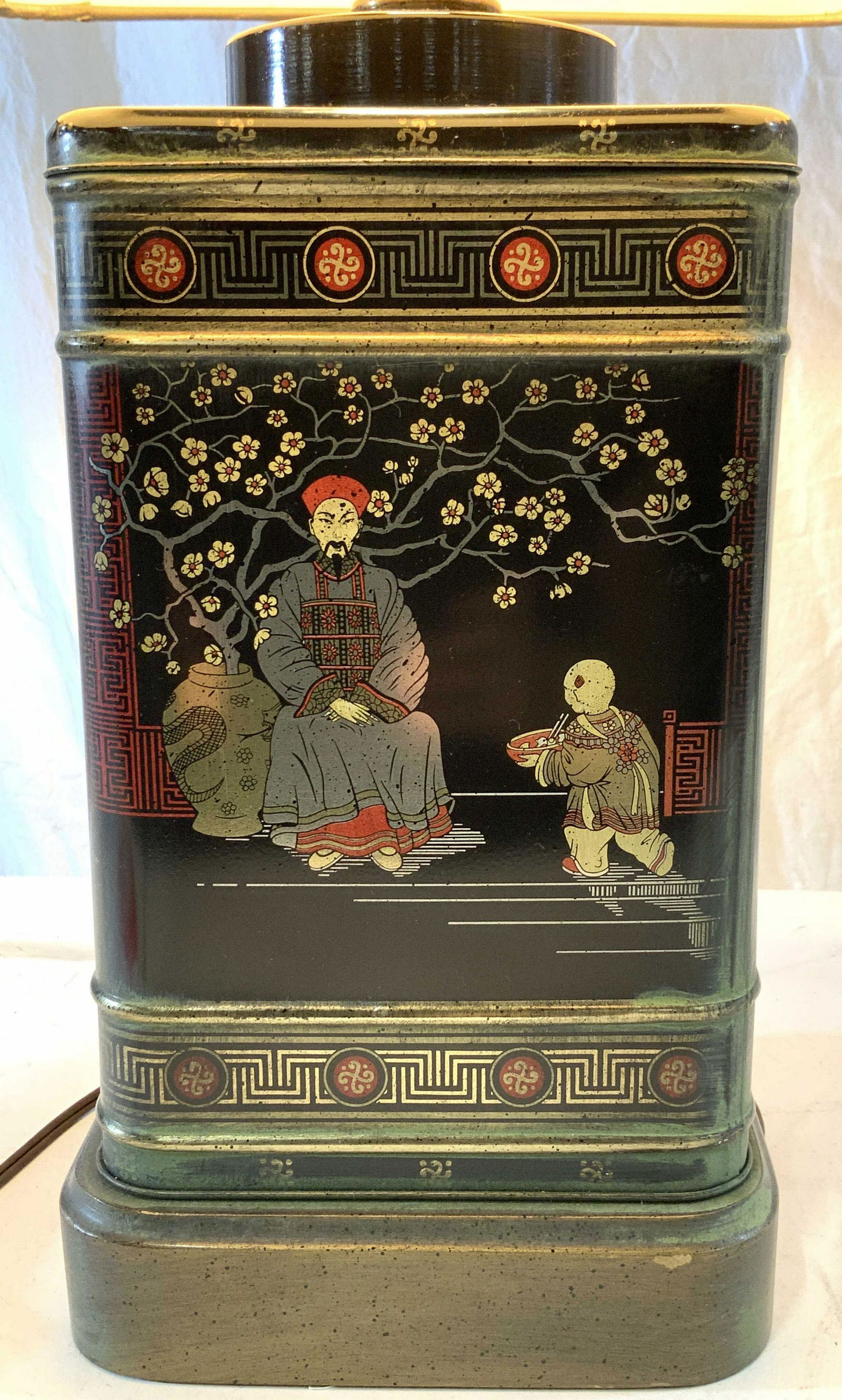 Antique Asian Tea Canister Lamp, Great Britain (1 of 11)