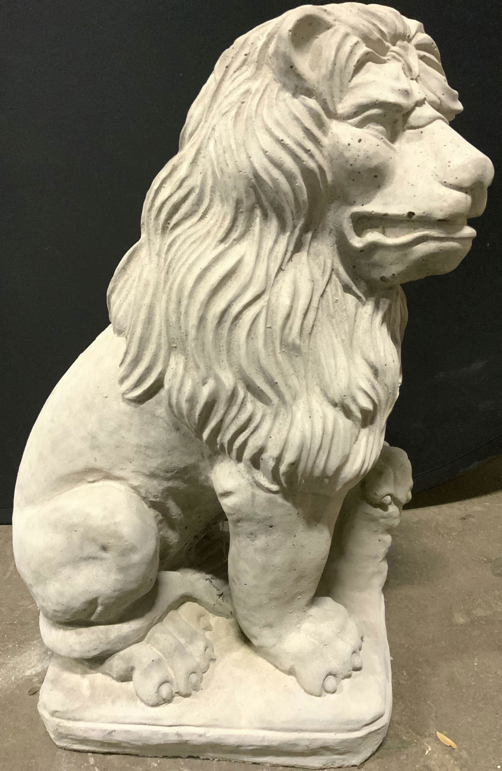 ASC Signed Cement Comp Lion Garden Statuary (1 of 10)