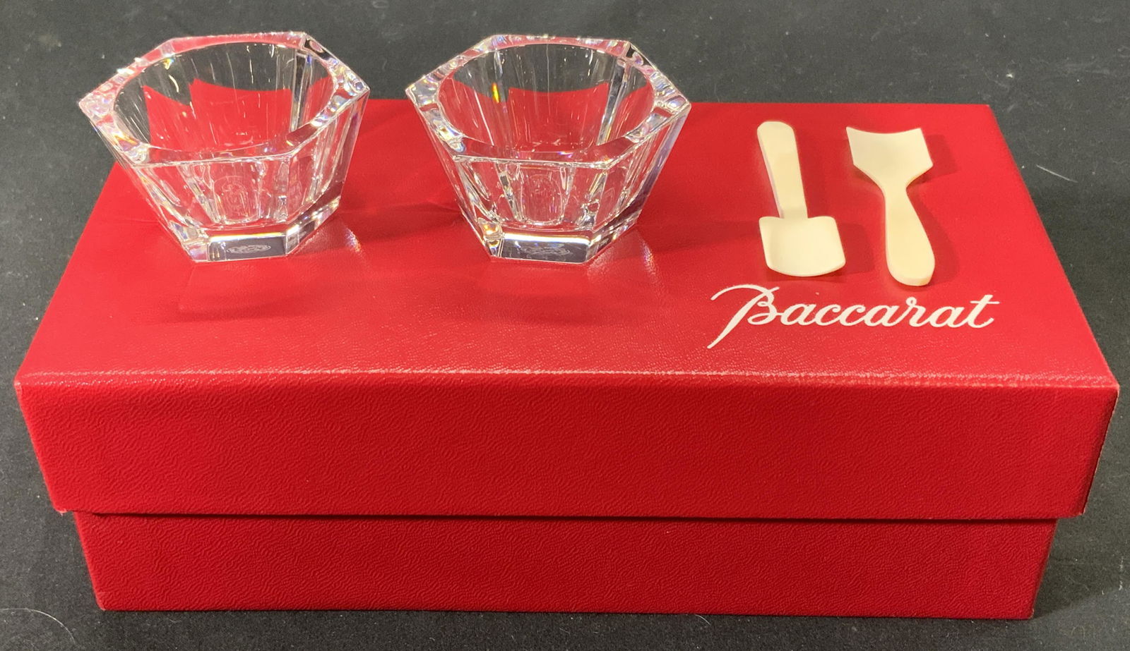 BACCARAT Crystal Caviar Server Set in Box (1 of 5)