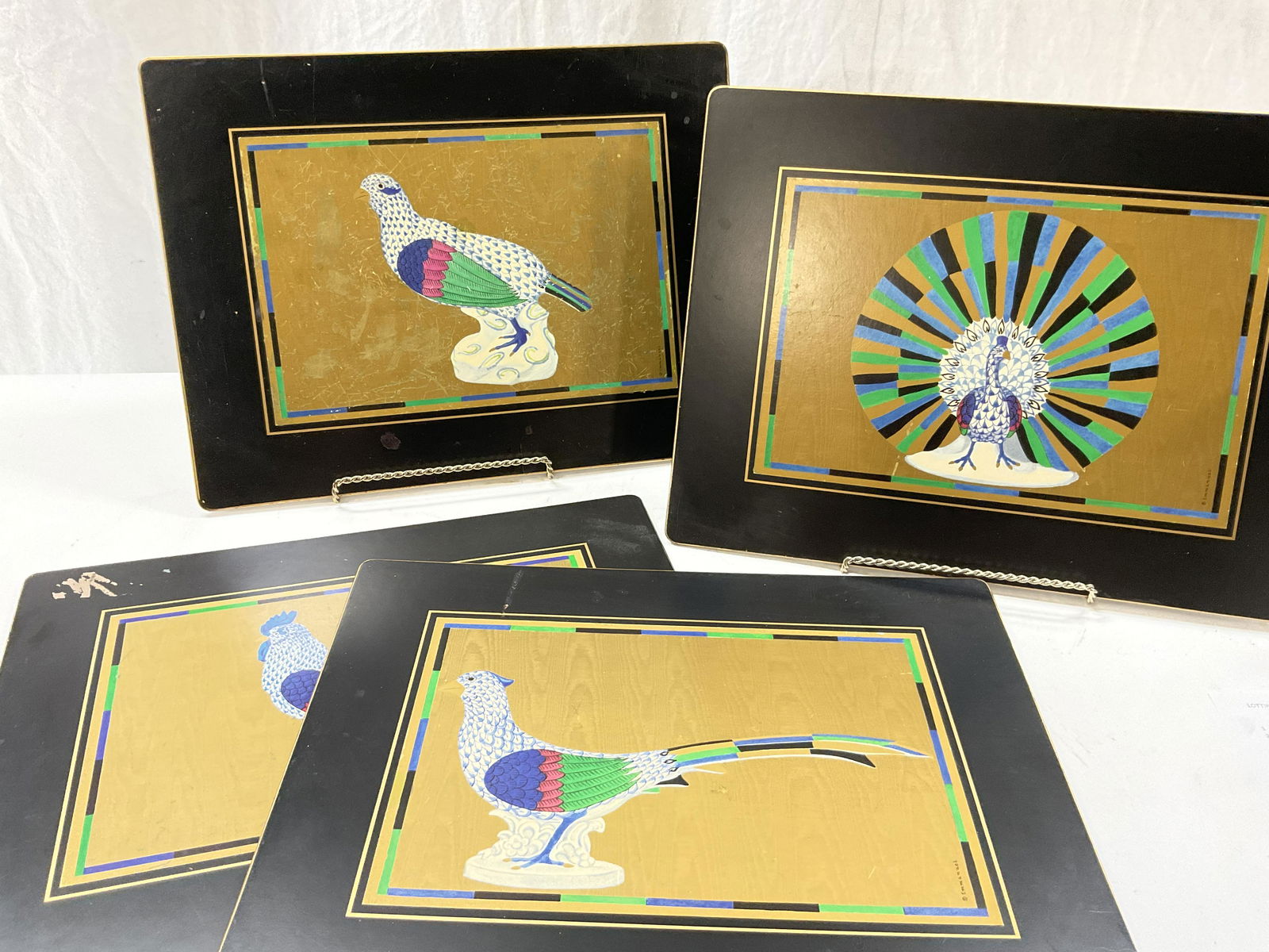 Set 4 English Bird Tabletop Mats, Emmanuel (1 of 10)