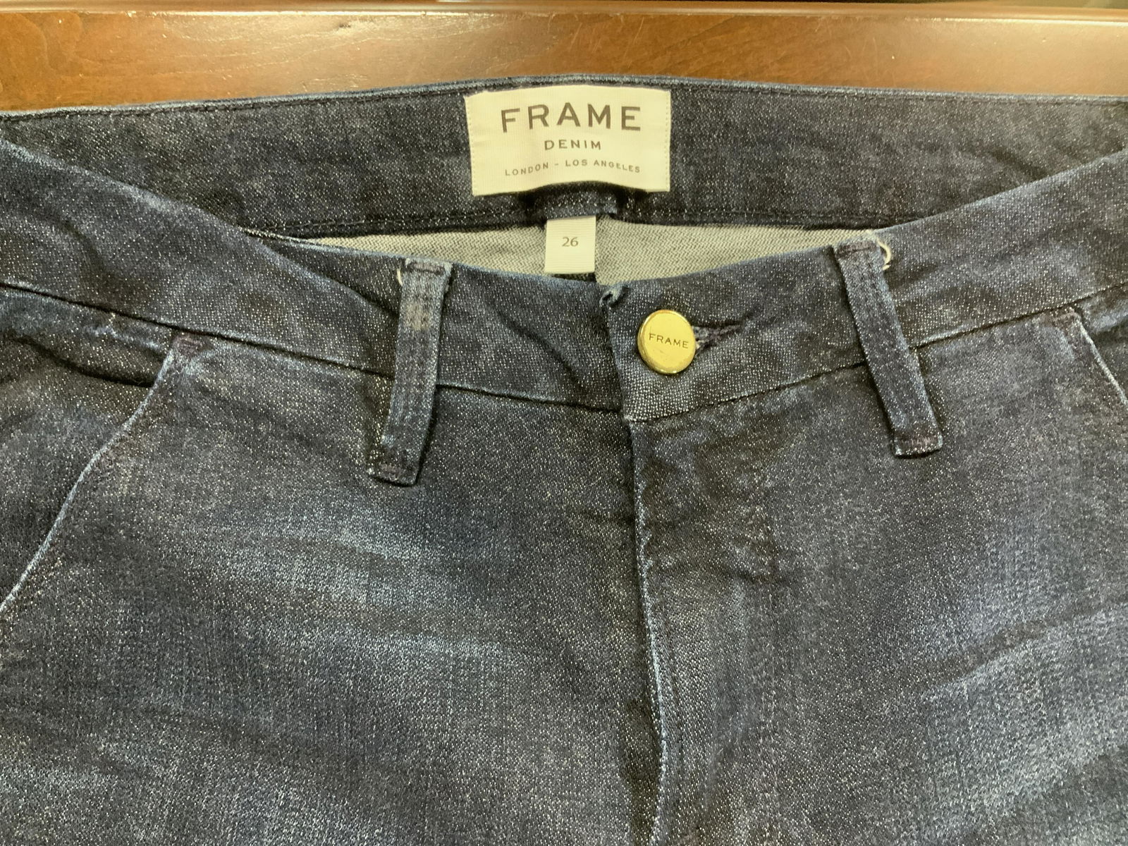 FRAME Luxury Straight Leg Denim Jeans (1 of 5)