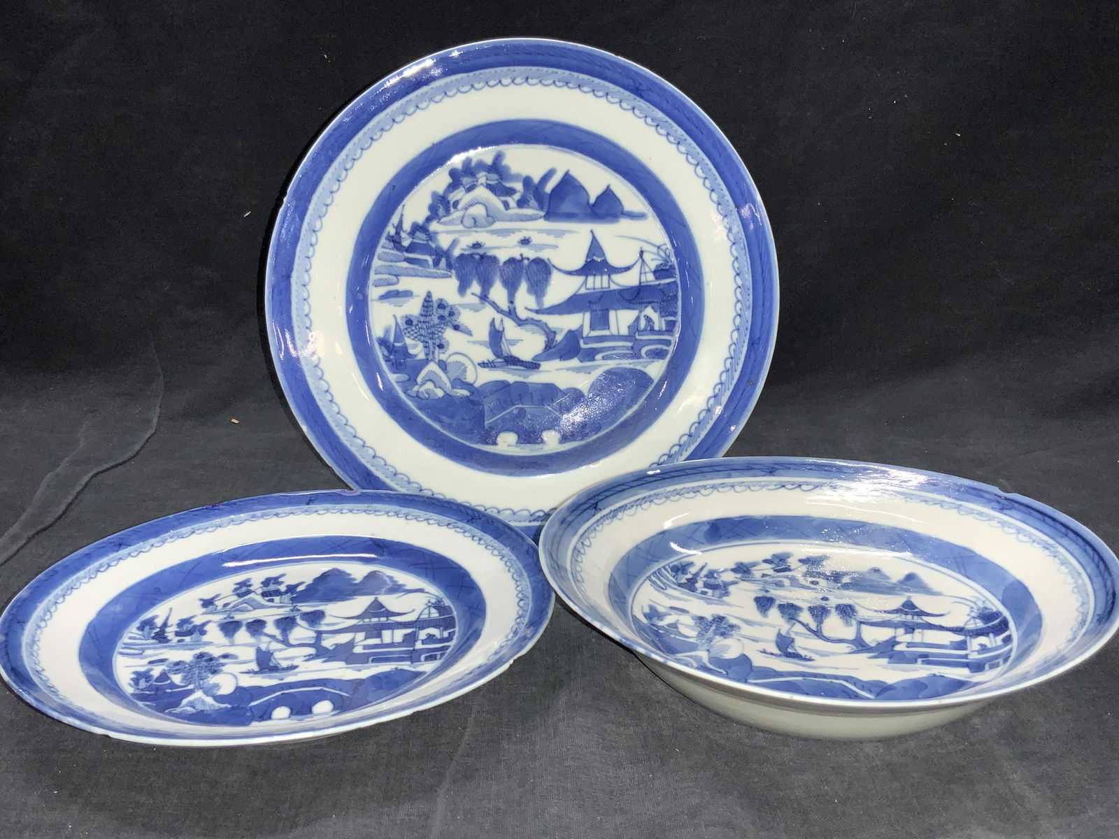 Set3 Vintage Asian Hand Painted Porcelain Dishes (1 of 8)