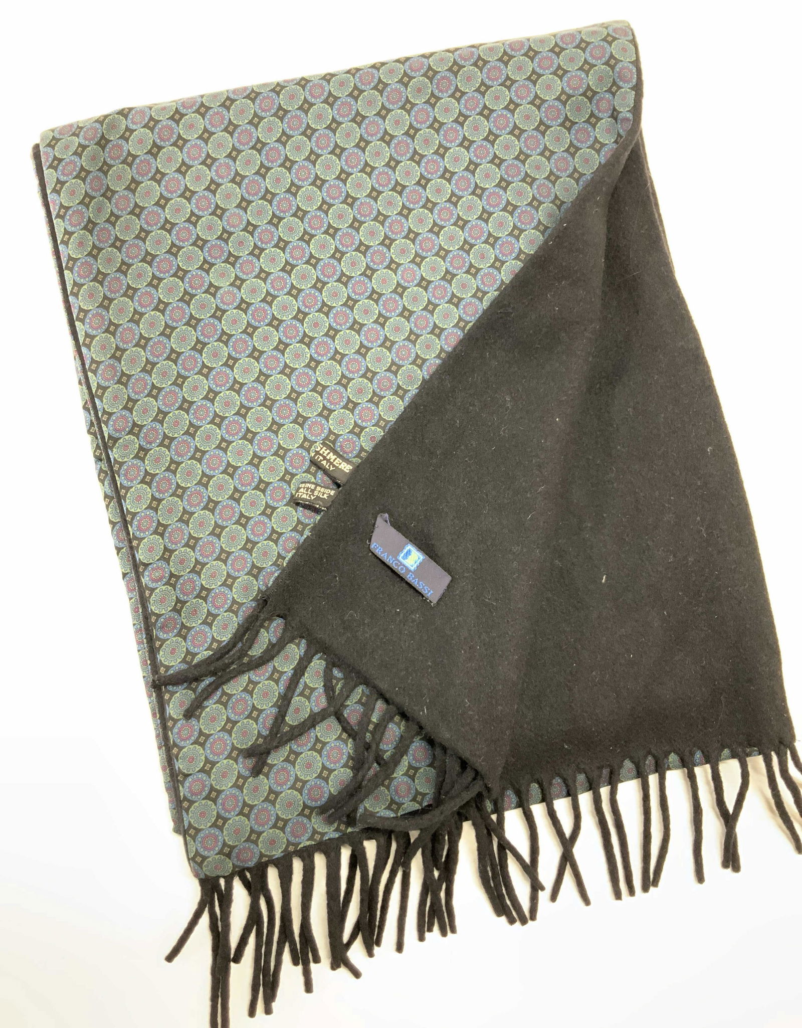 Franco Bassi 100% Cashmere & Silk Scarf, Italy (1 of 7)
