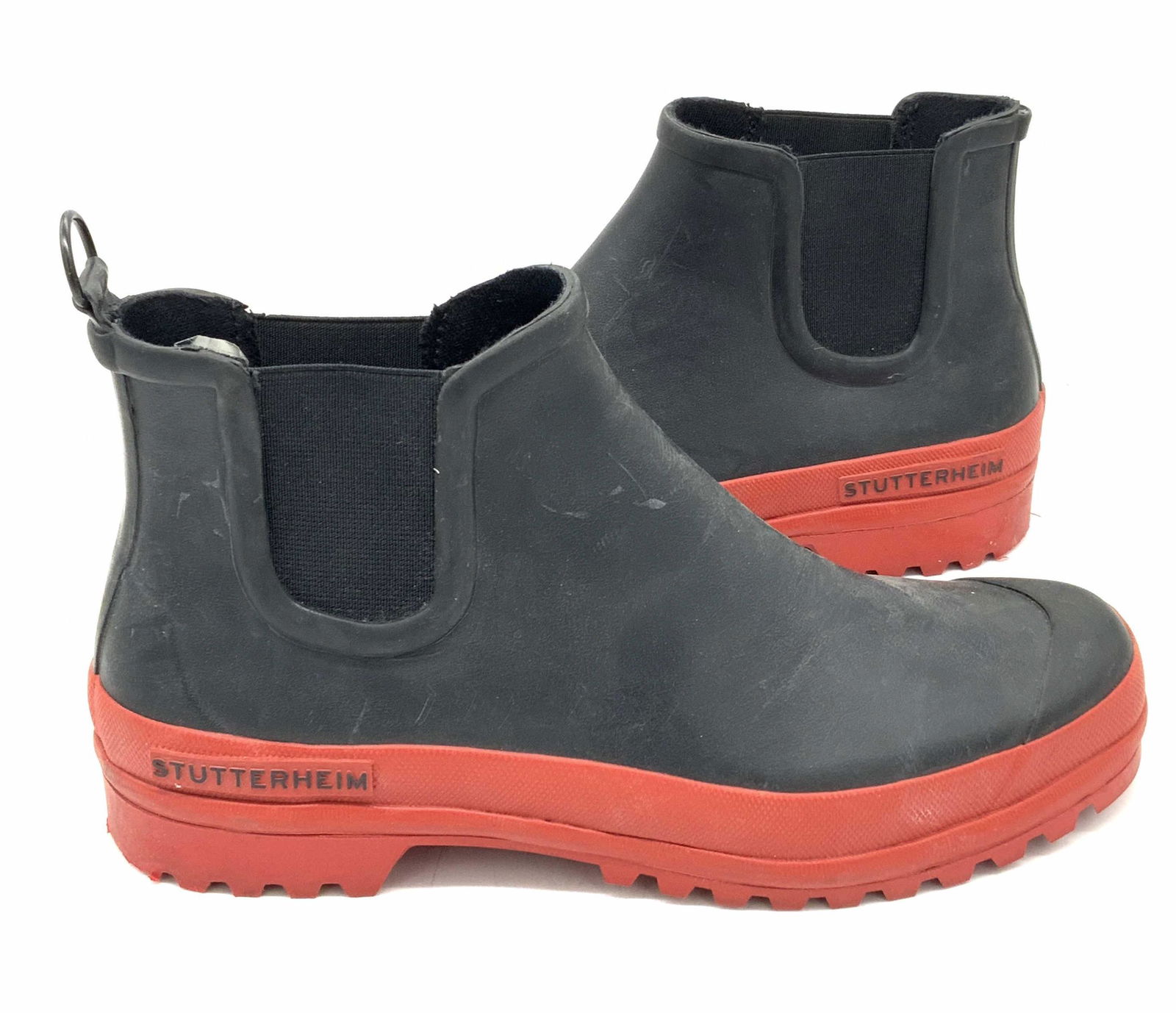 STUTTERHEIM Mens Black & Red Rain Boots (1 of 5)