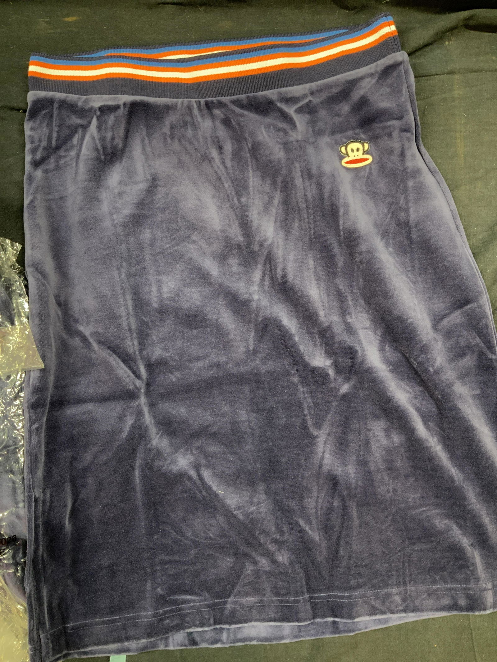 Lot4 Paul Frank Velour Skirts, NIP: Navy blue velour skirts with Paul Franks Julius The Monkey patch . New in package. Sizes are (3) Medium and small. 3 Paul Frank Julius the Monkey skirts, New Never worn velour skirts, Fun fashion, Lad
