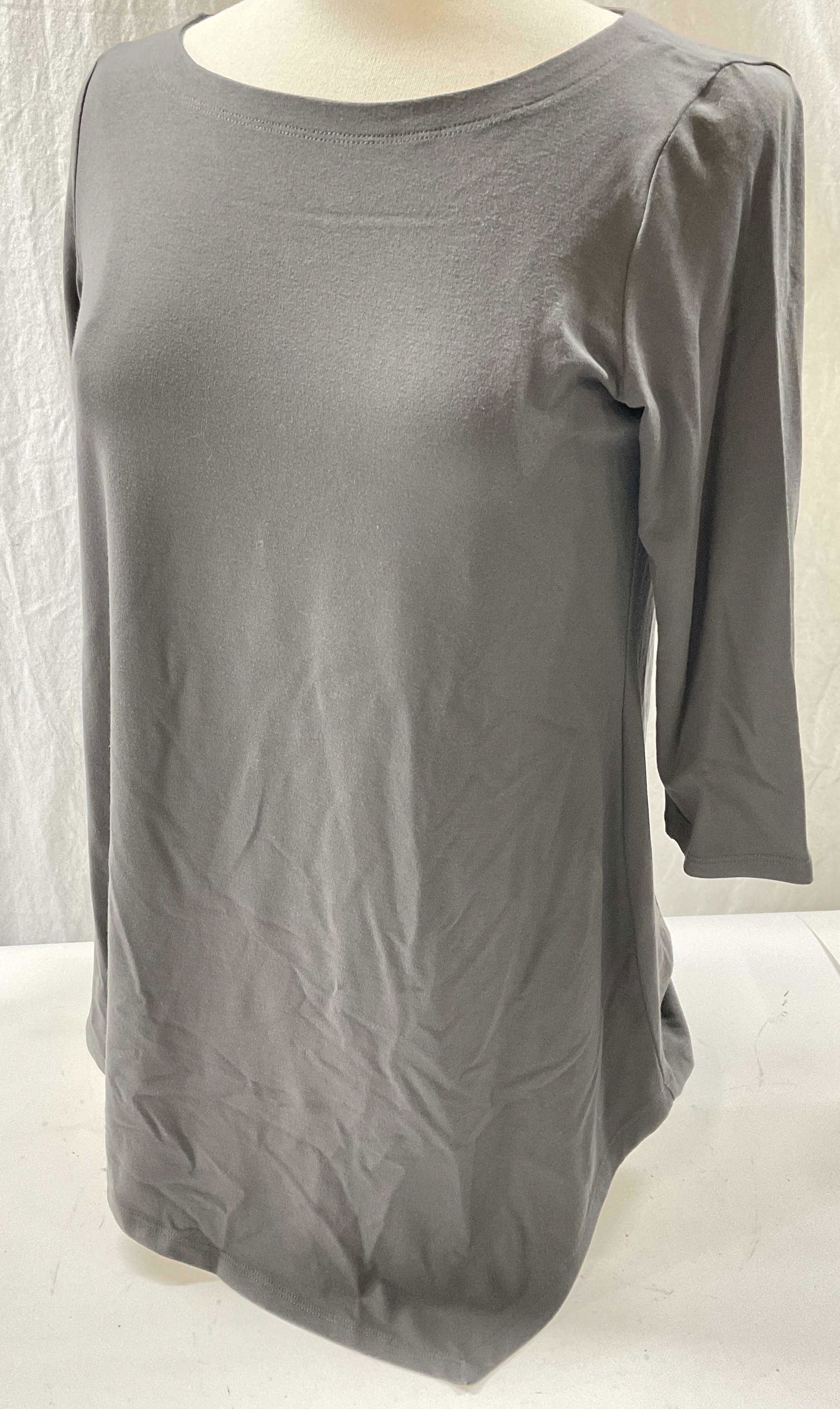 EILEEN FISHER Grey 3/4 Sleeve Top (1 of 3)