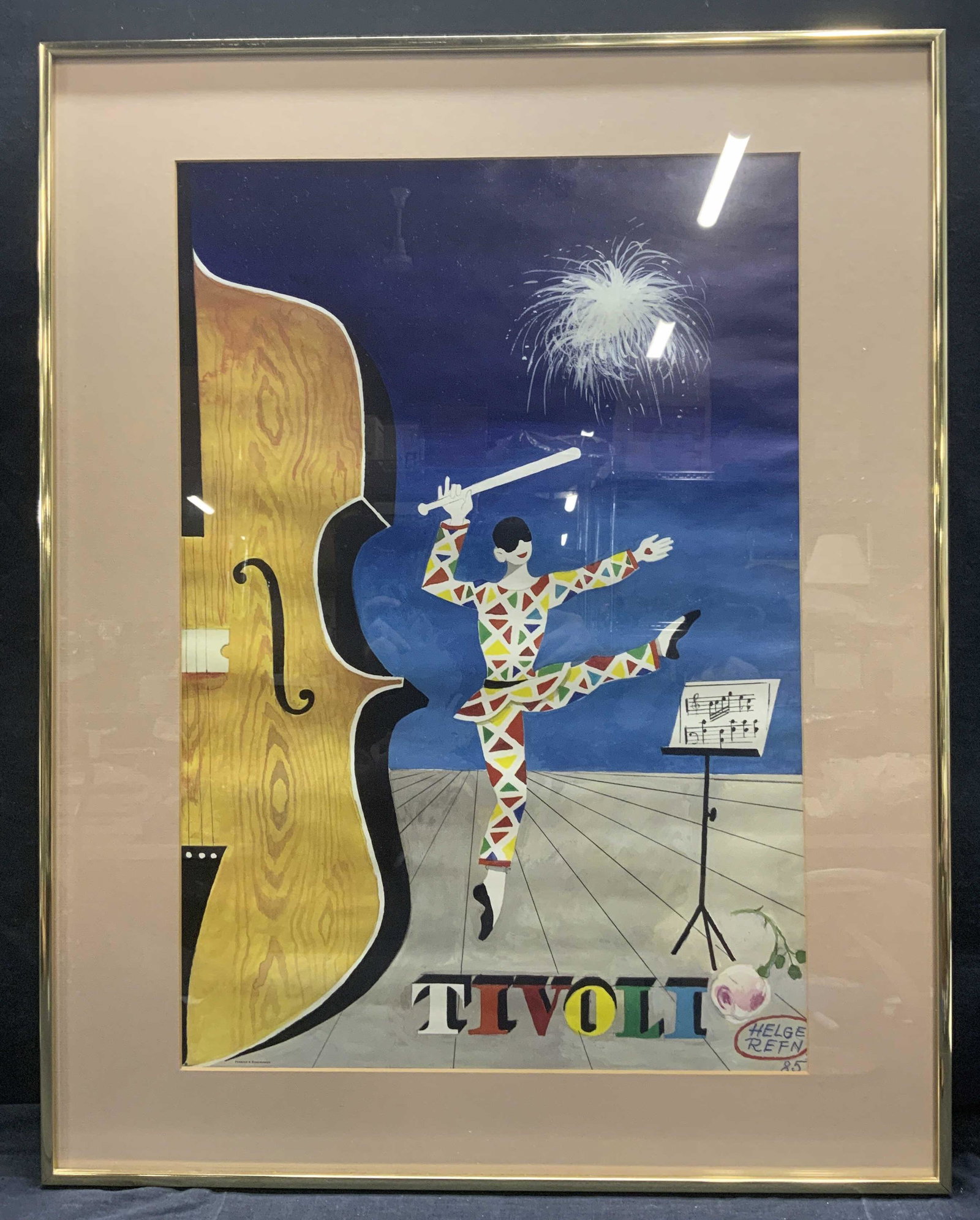 HELGE REFN 1985 Tivoli Gardens Vintage Lithograph (1 of 6)