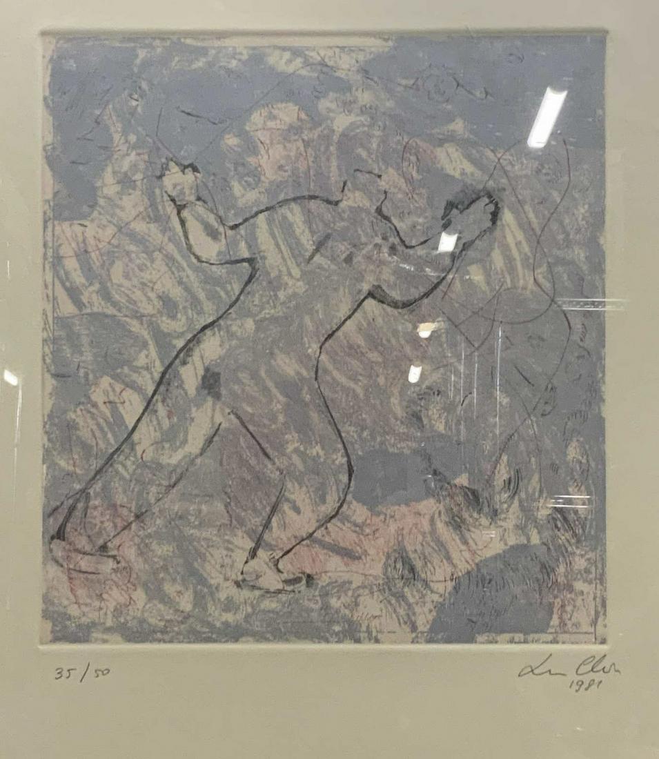 Signed Abstract Figural Vintage Plate Etching (1 of 6)