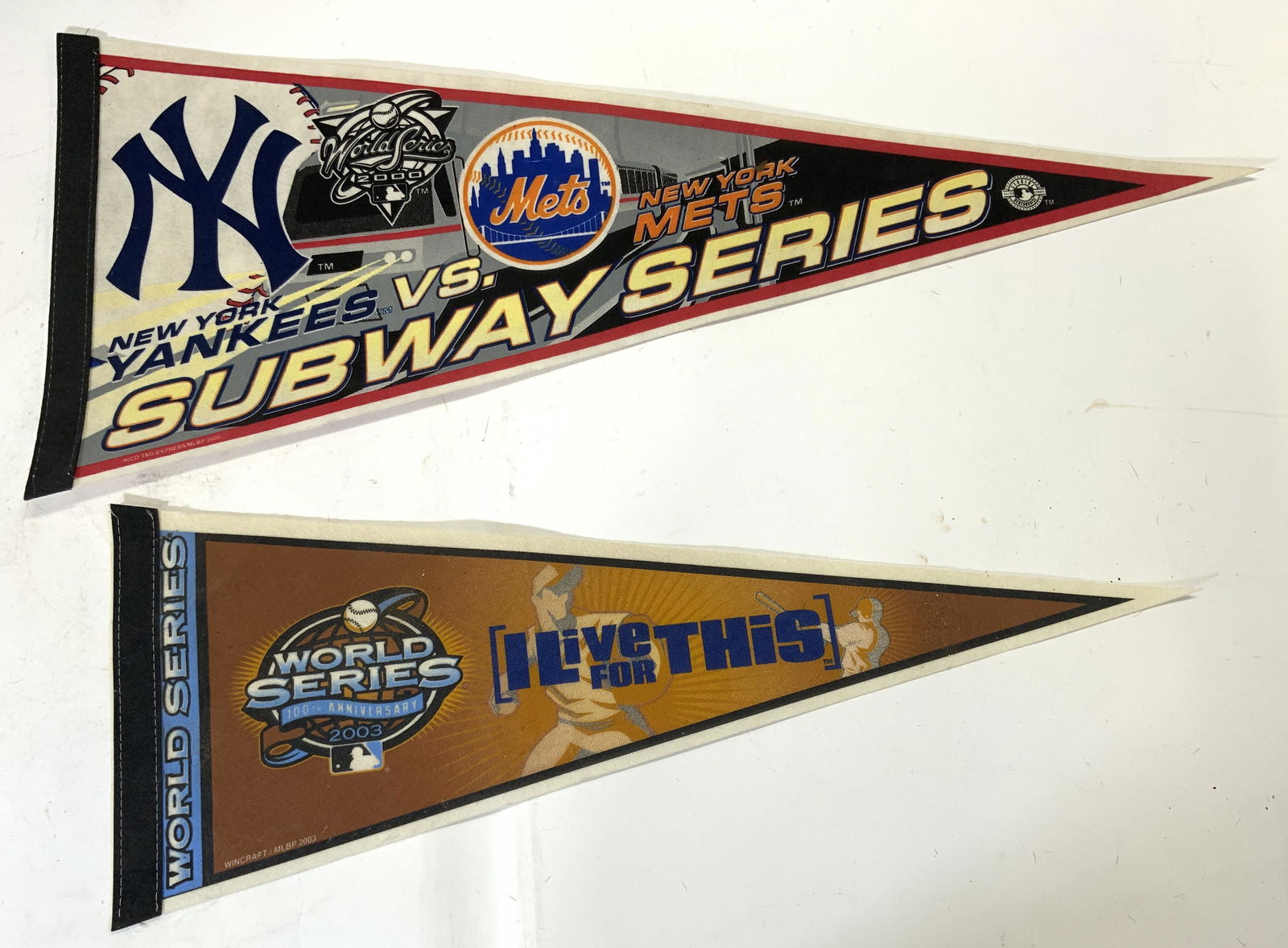 Lot 2 MLB World Series Flags (1 of 7)