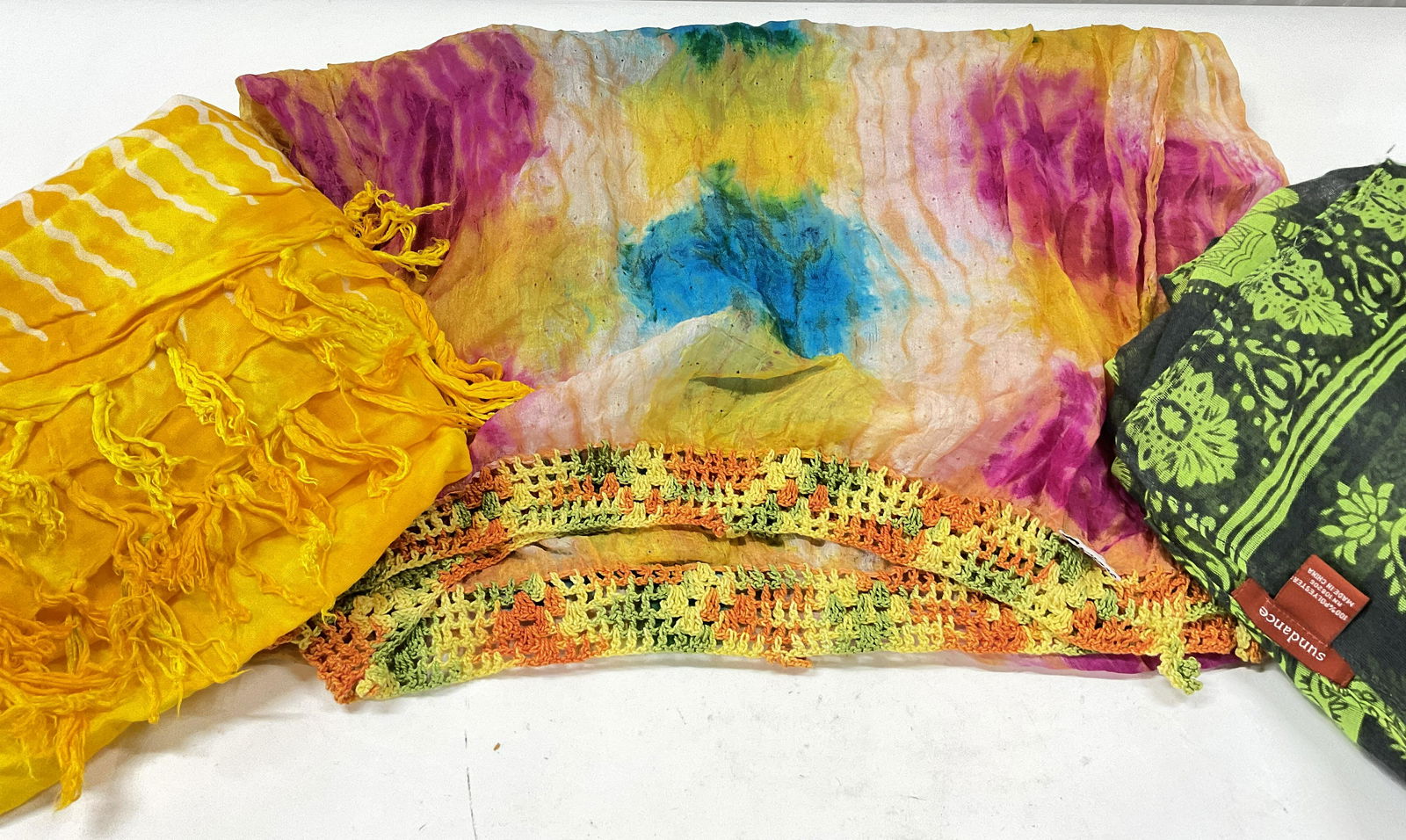 Lot of 3 Silk Scarves & Sarongs (1 of 6)