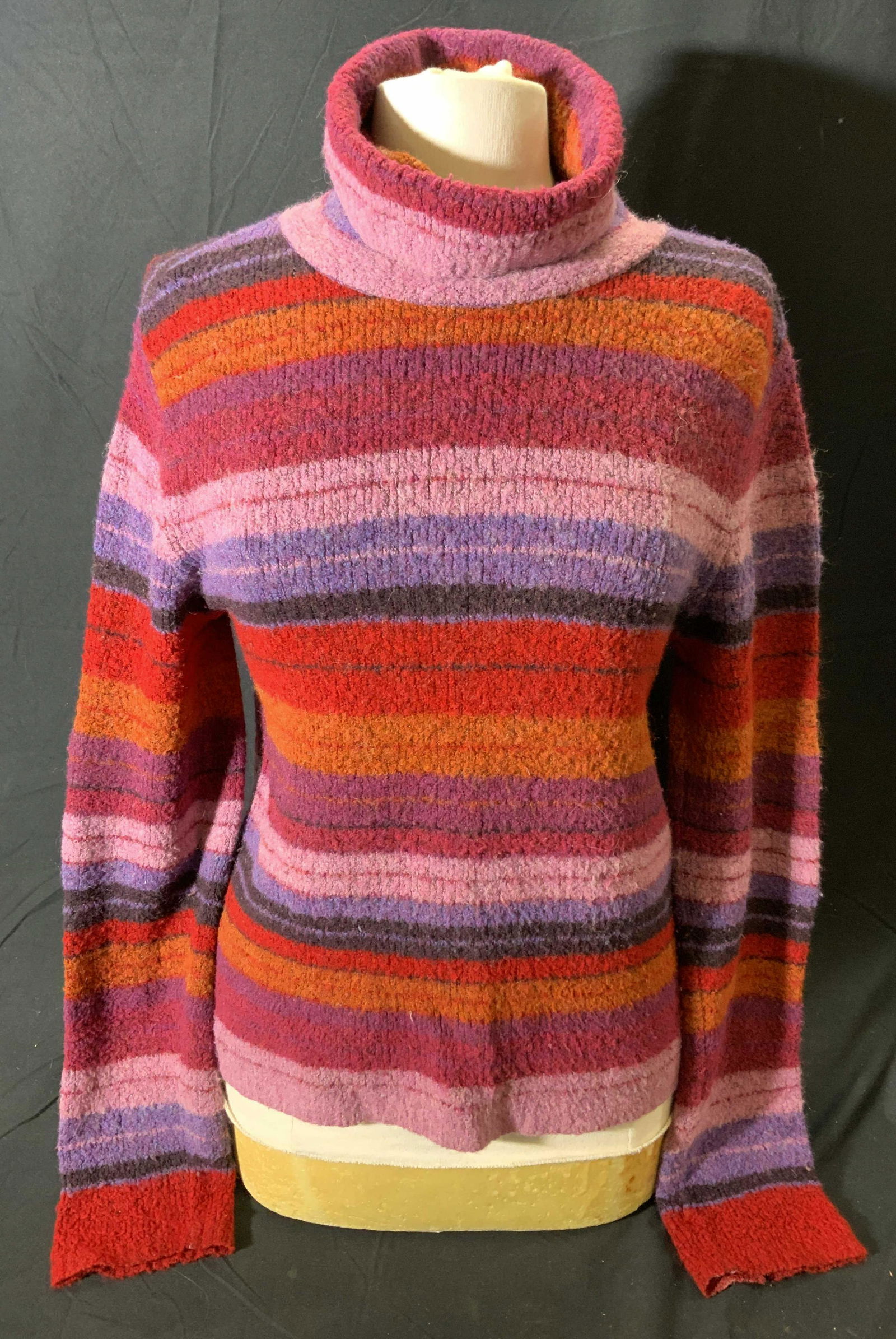 C EST PETIT Multi Striped Wool Blend Turtleneck (1 of 4)