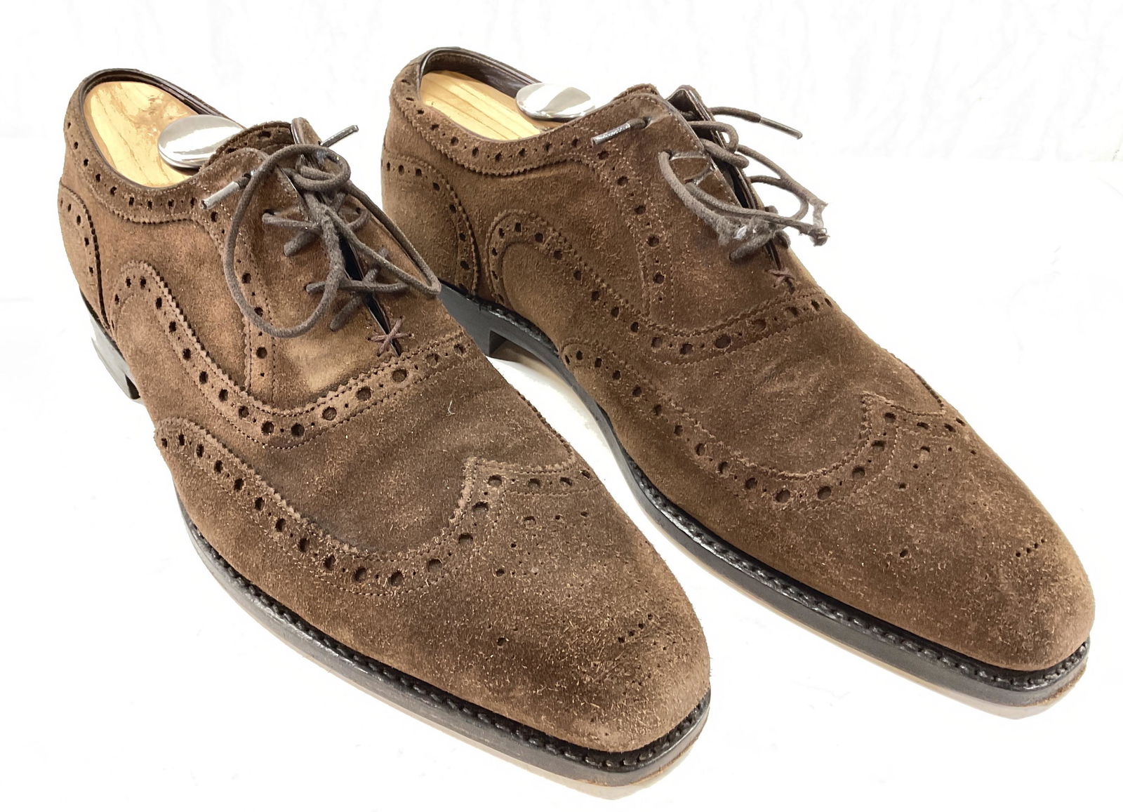 BARKER BLACK Suede Brown Dress Shoe, UK (1 of 5)