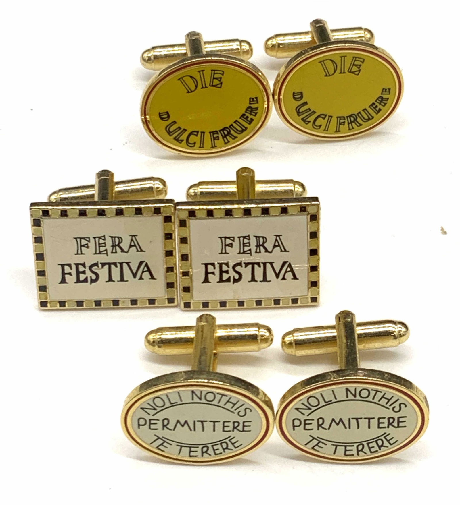 Lot 3 Vintage Phrase Cuff Links, Accessories (1 of 7)