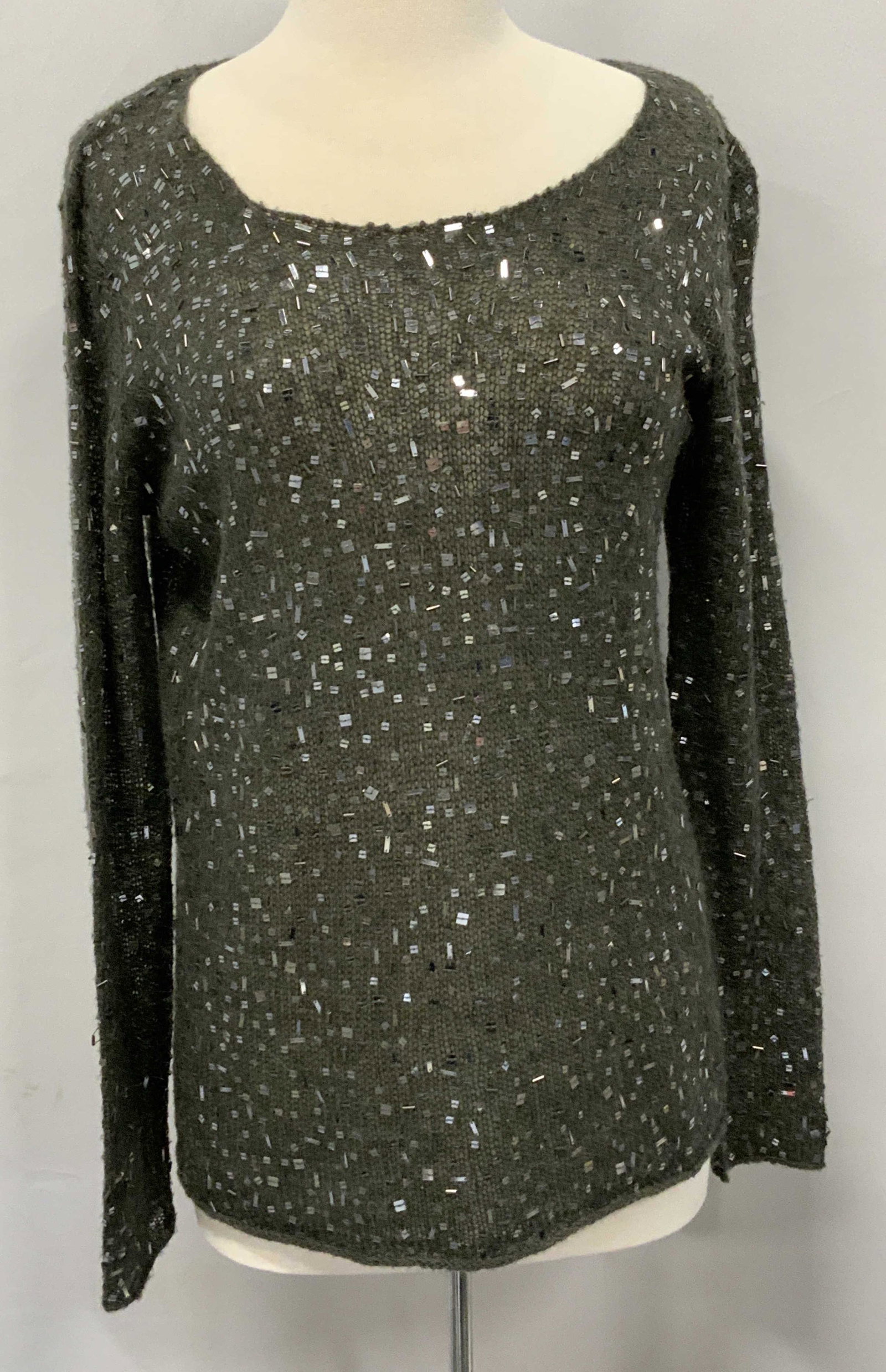 MICHAEL KORS Grey Sequin Sweater (1 of 4)