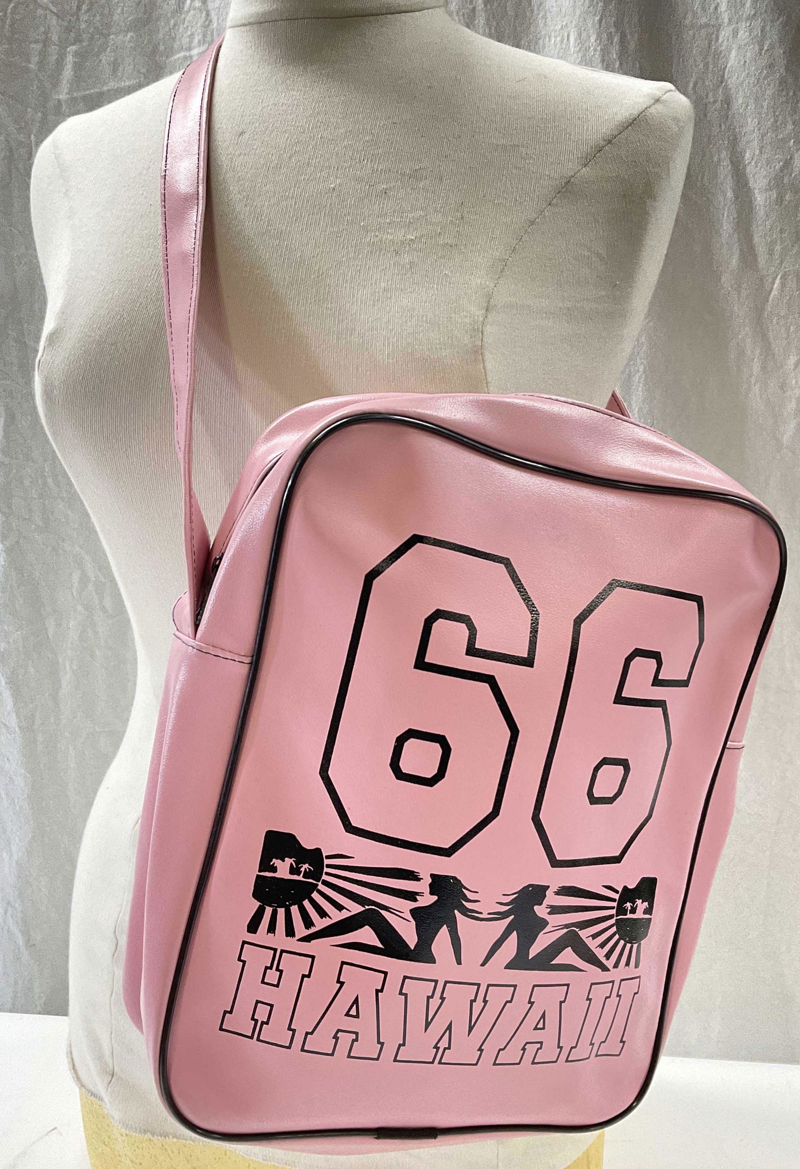Pink Faux Leather Hawaii 66 Shoulder Bag (1 of 6)