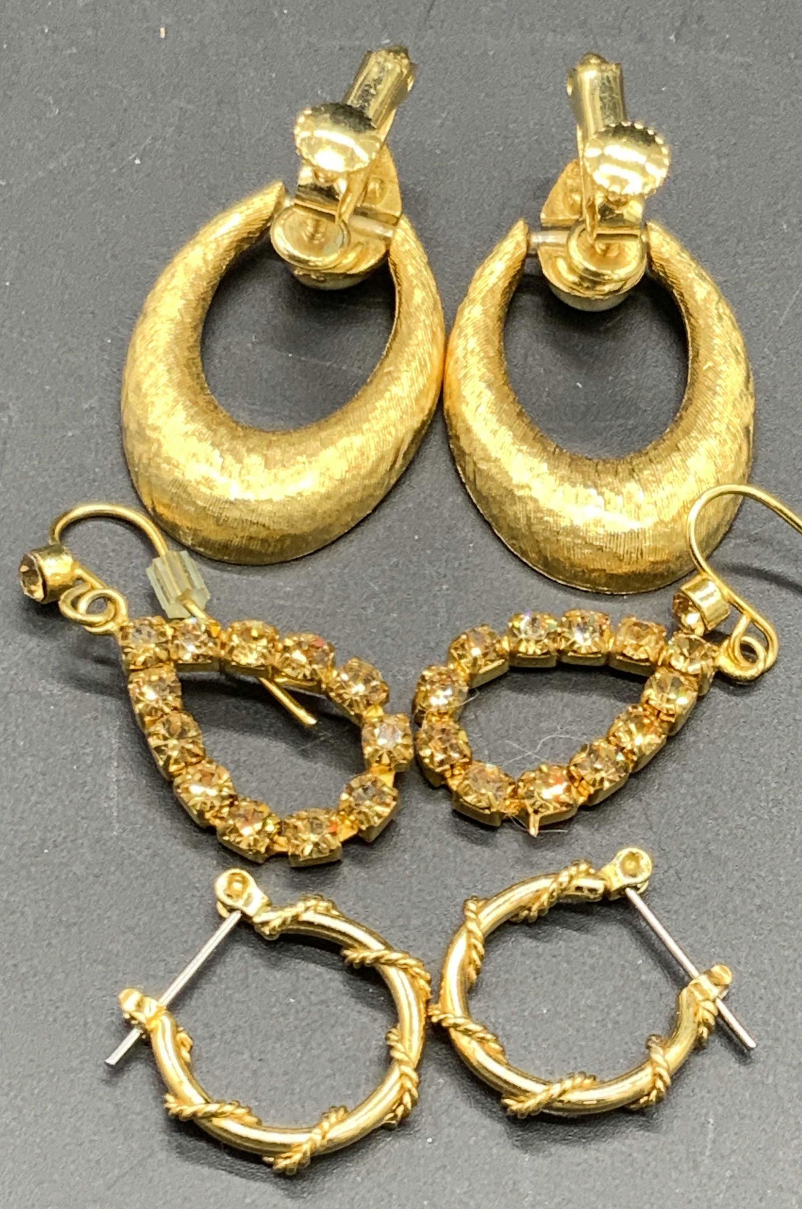 Lot 3 Vintage Dangle Drop Earrings, Jewelry (1 of 7)