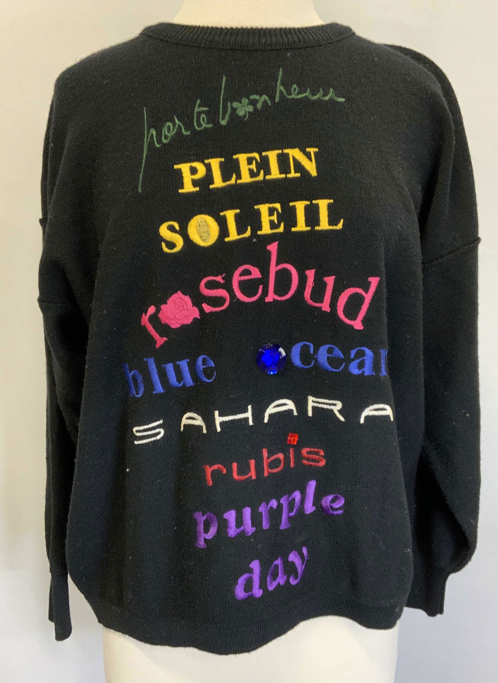SONIA RYKIEL INSCRIPTION Embroidered Sweater (1 of 4)