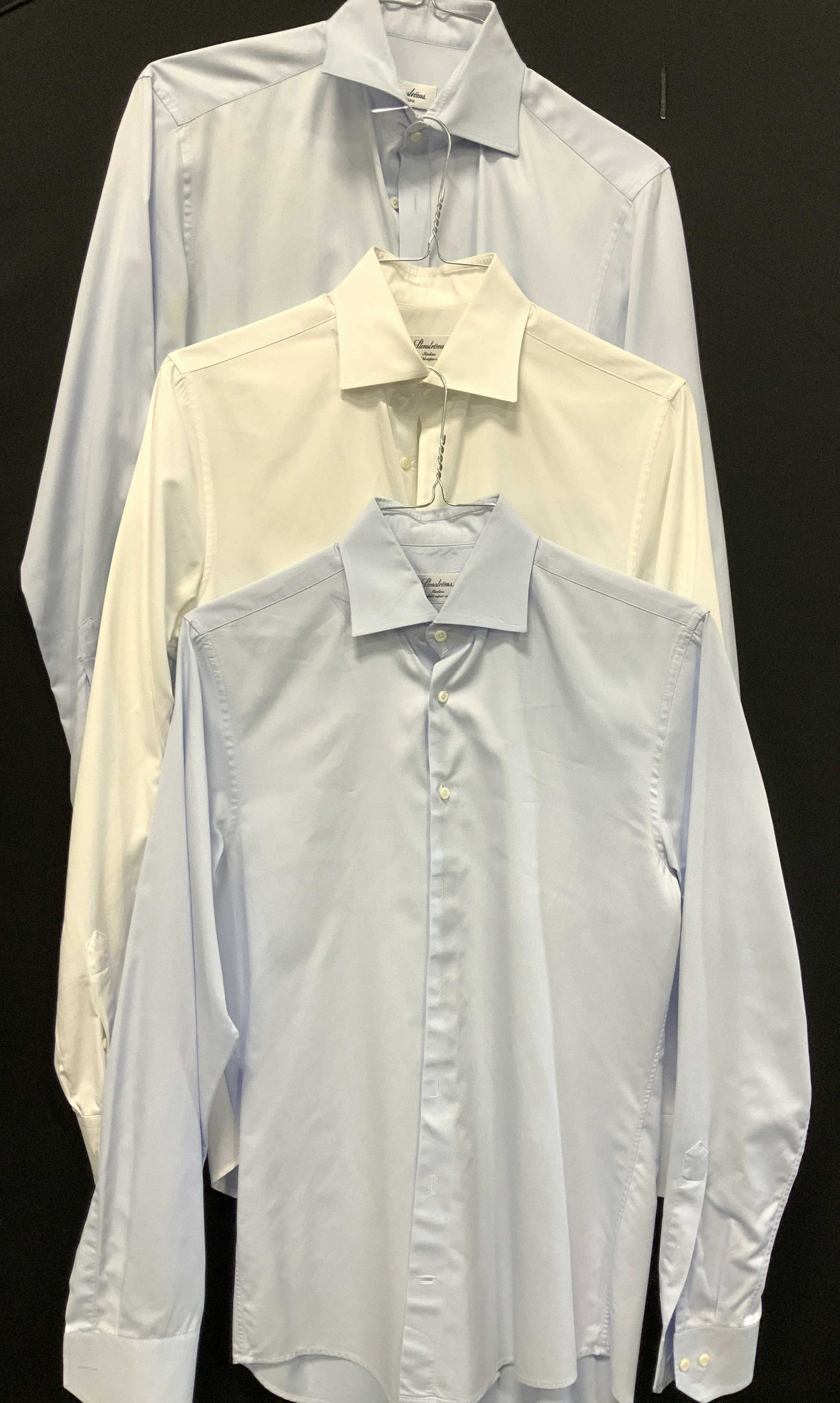 Lot 3 STENSTROMS Slimline Cotton Dress Shirts,new (1 of 5)