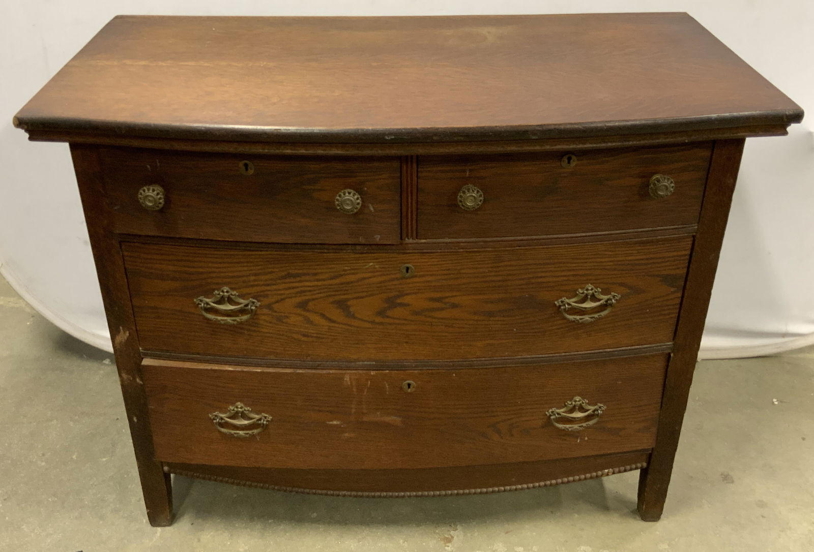 Vintage Wooden Four Drawer Chest / Dresser (1 of 13)