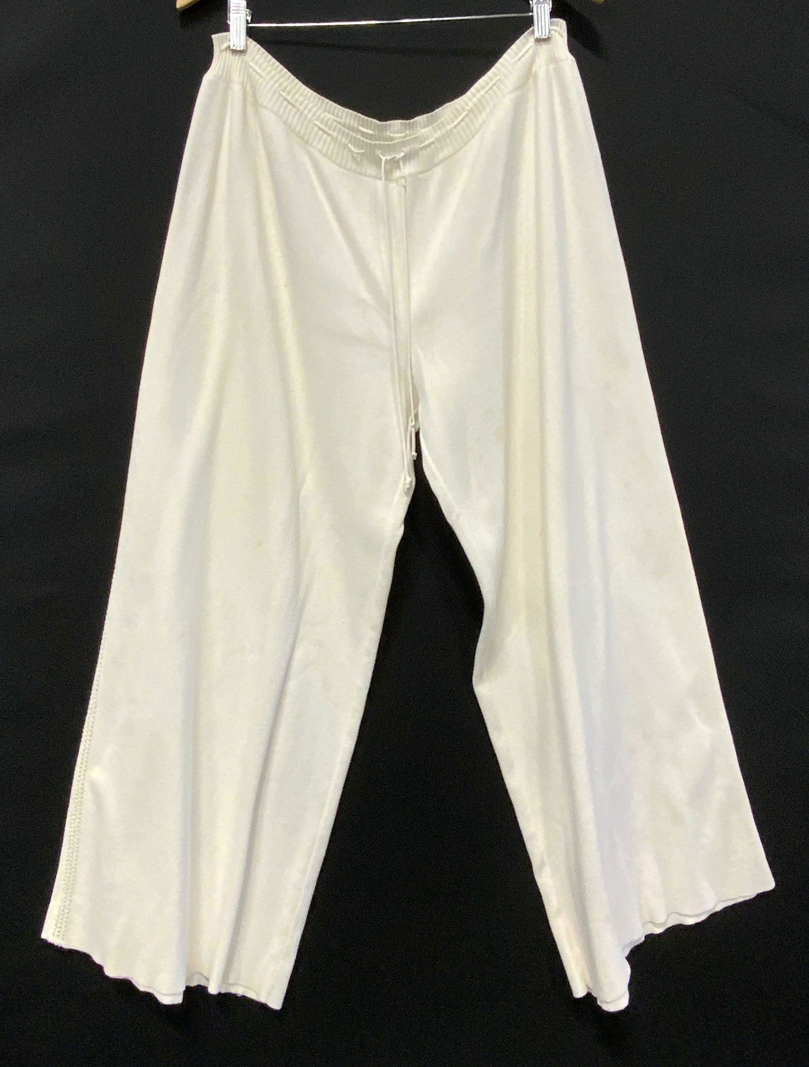 SONIA RYKIEL White Drawstring Wide Leg Pants (1 of 6)