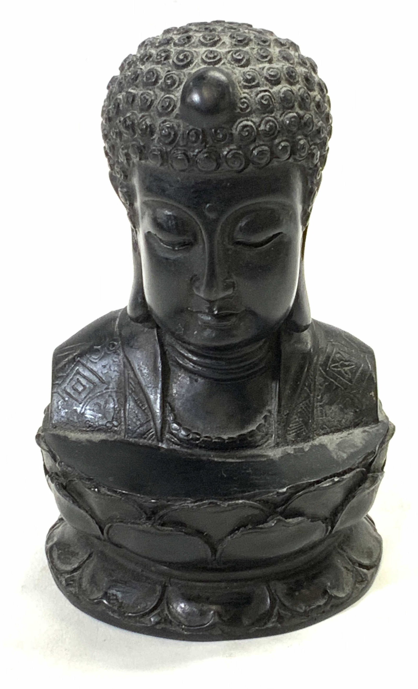 Asian Black Bhutanese Decorative Bust (1 of 4)