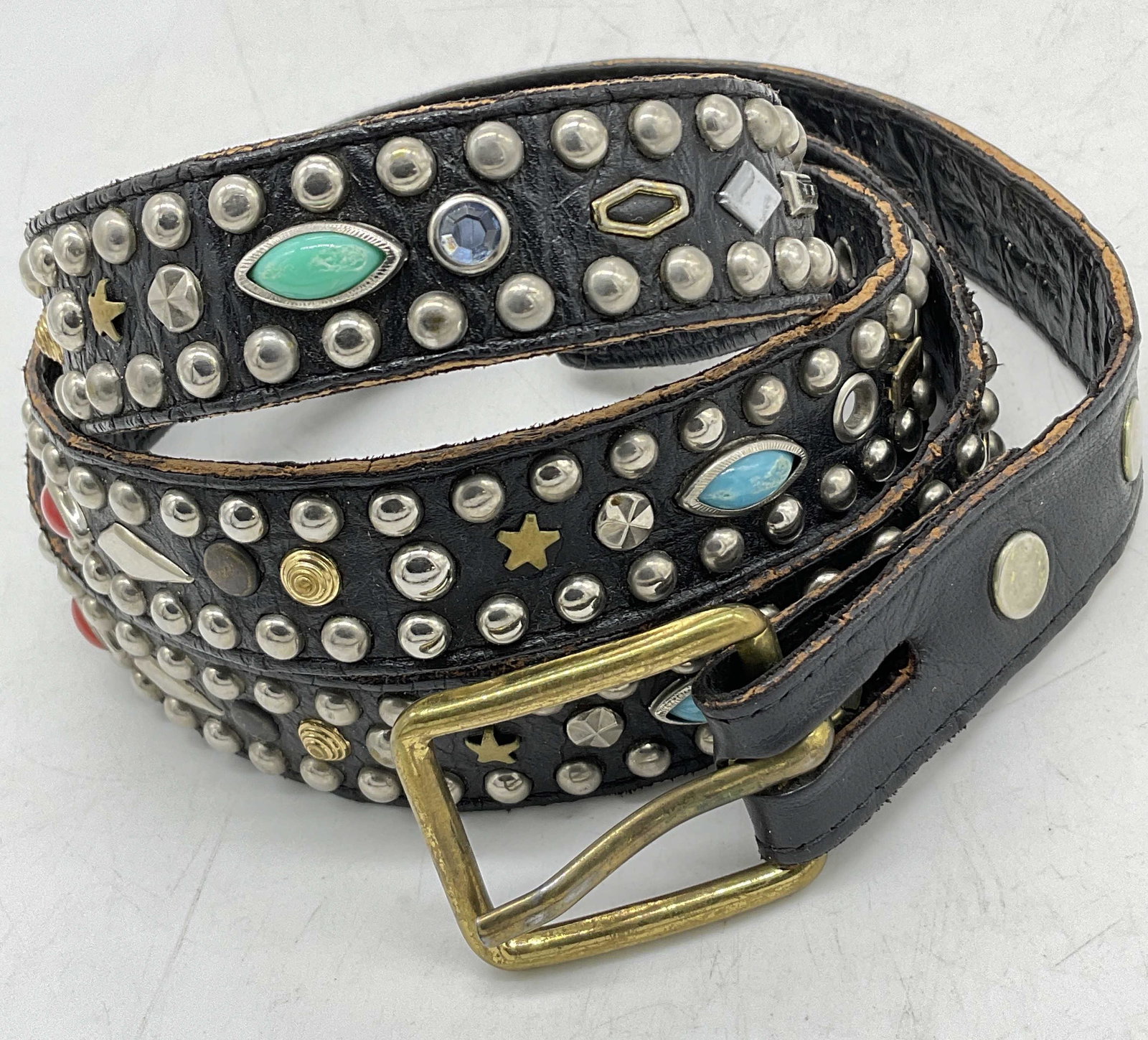 Leather Metal Embossed Belt (1 of 5)