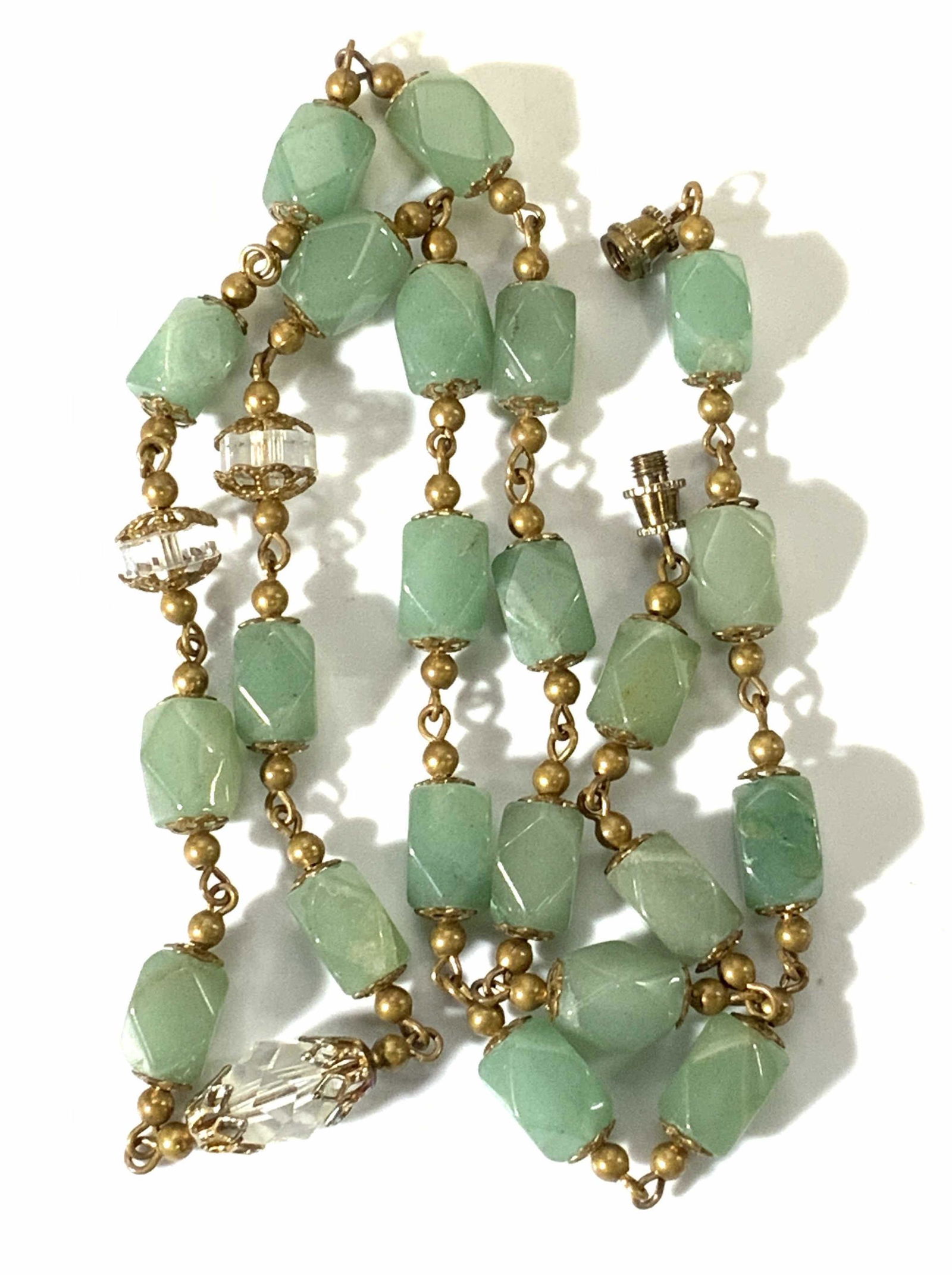 Vintage Green Quartz Necklace, Jewelry (1 of 4)