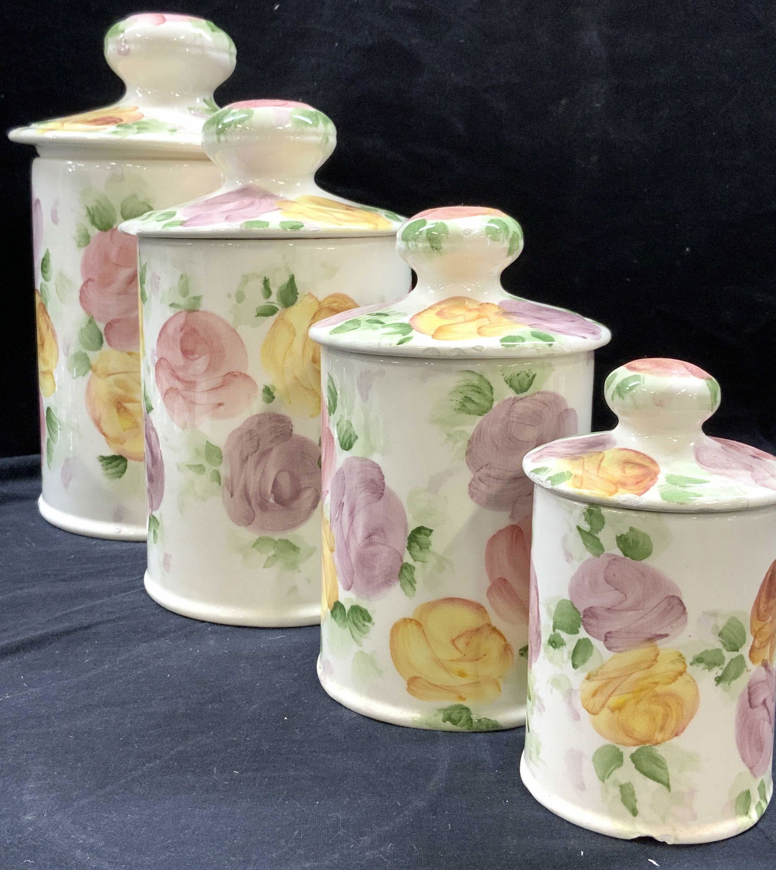 WEISS set 4 Ceramic Canisters w Lids, Brazil (1 of 5)