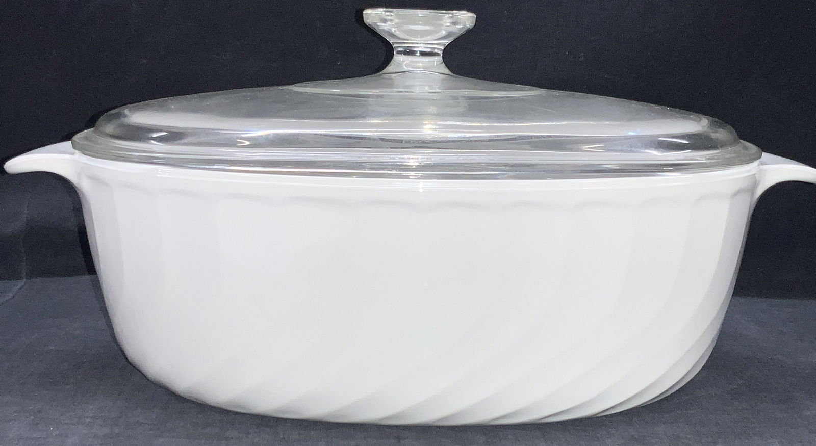 ARCOFLAM Ceramic Dish & Glass Pyrex Lid, France (1 of 9)