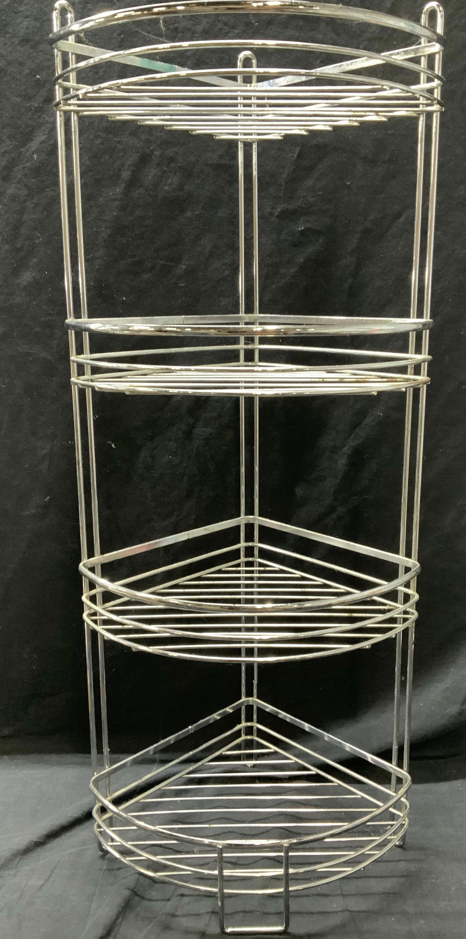 Tiered Wire Chrome Corner Stand (1 of 6)