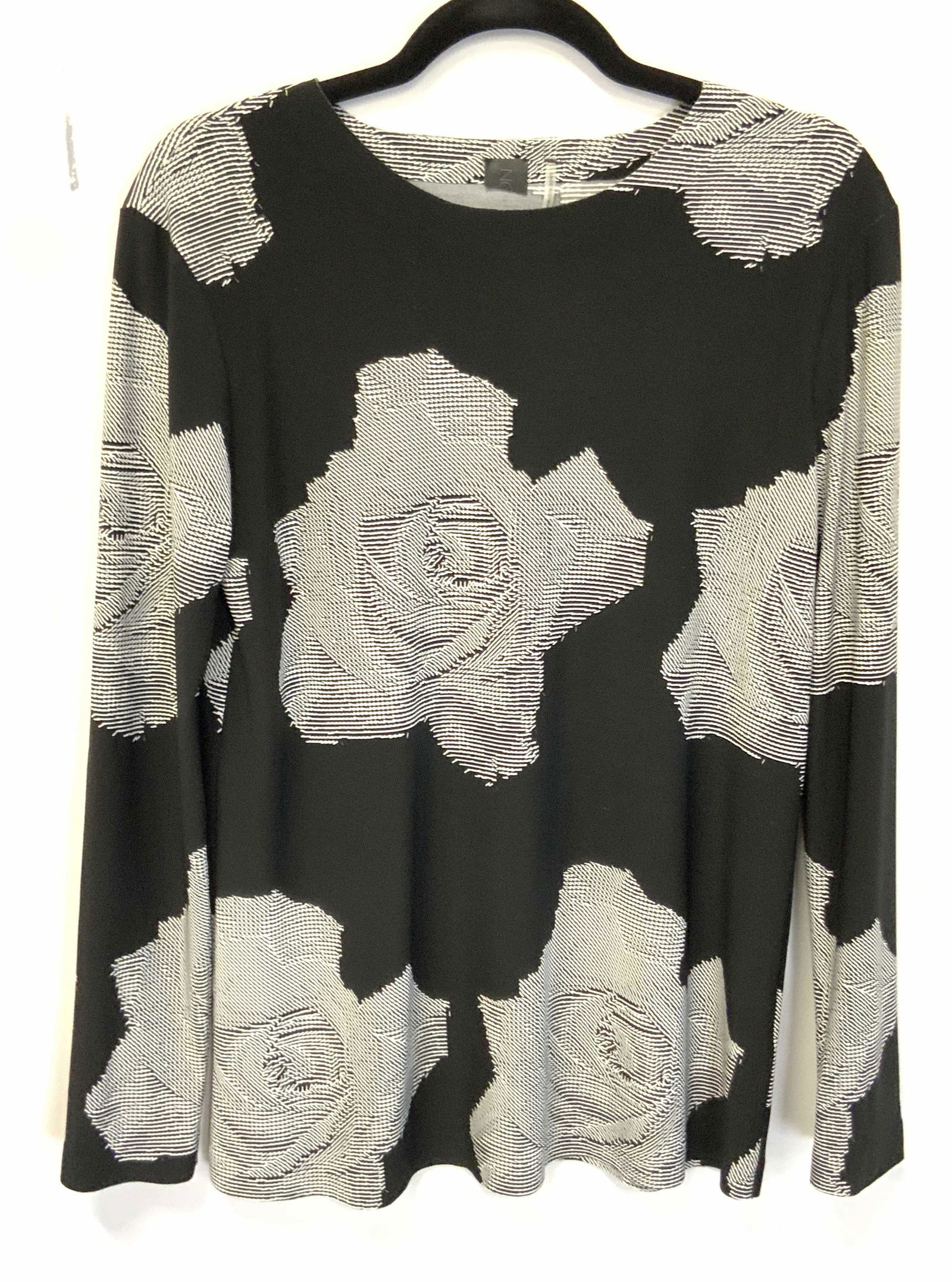 Black Floral Patterned Long Sleeved Shirt (1 of 9)