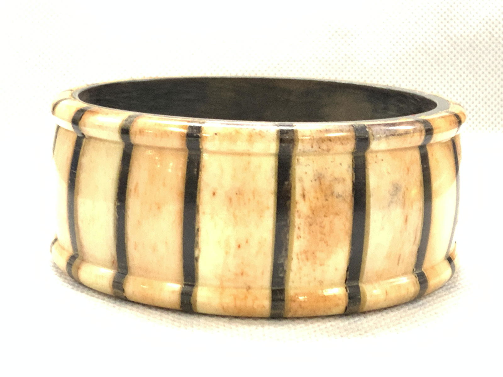 Vintage Costume Stone & Wooden Bangle (1 of 4)
