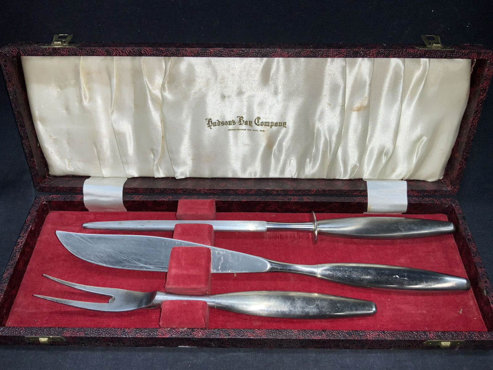 HUDSONS BAY COMPANY Carving Set Box, England (1 of 13)