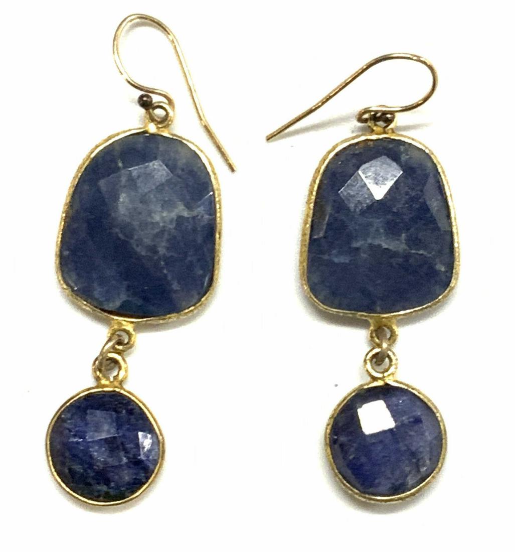 Vintage Blue Crystal Dangle Earrings, Jewelry (1 of 5)
