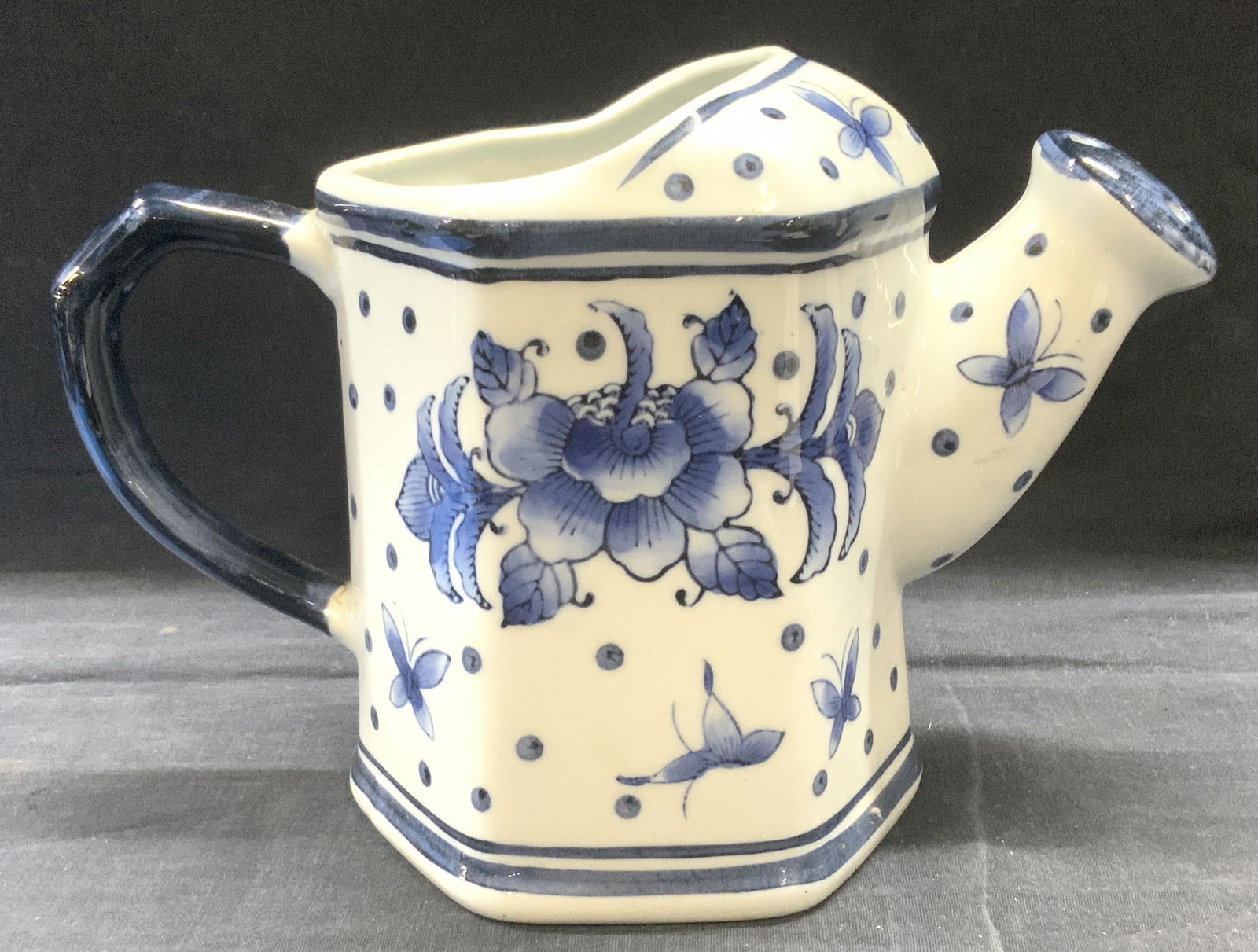 ASIAN Signed Porcelain Watering Can Pitcher Vessel (1 of 5)
