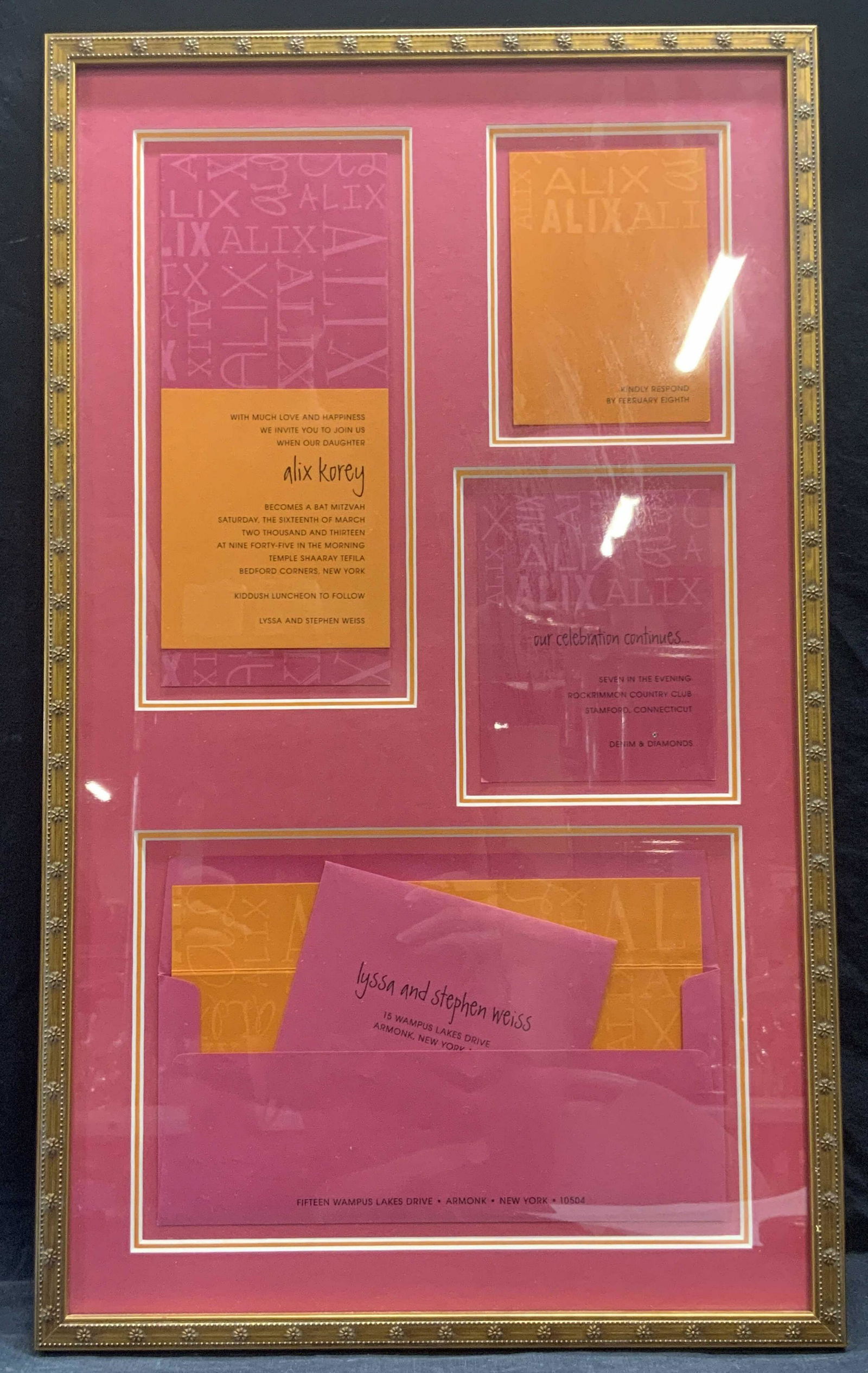 Ornate Gold Toned Wood Frame With Glass (1 of 5)