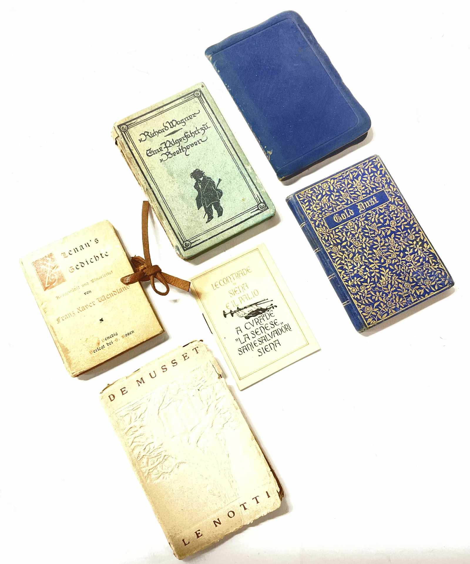Set6 Miniature Books, German, Italian, English (1 of 4)