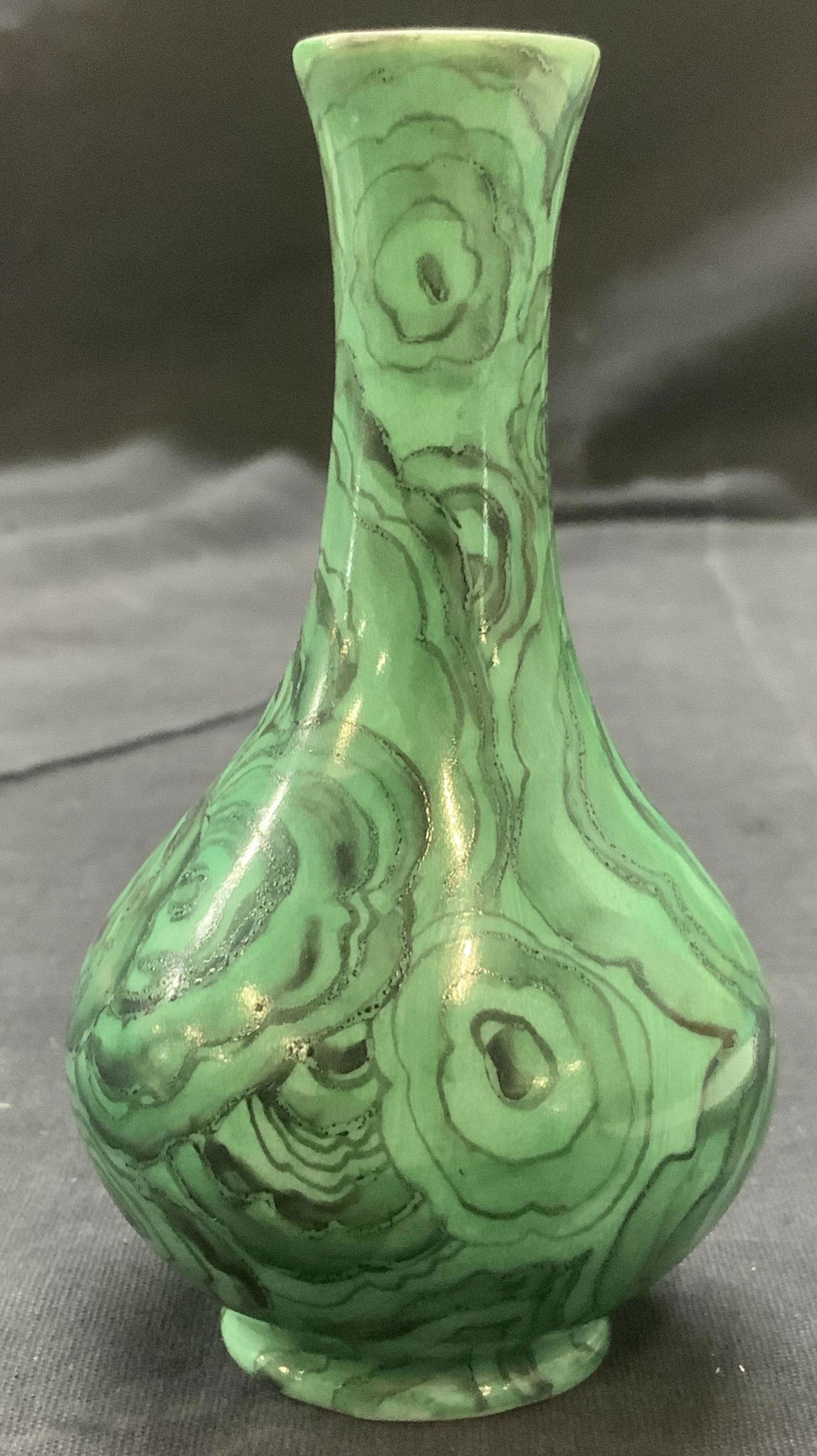 Signed Handpainted Porcelain Bud Vase, Italy (1 of 4)