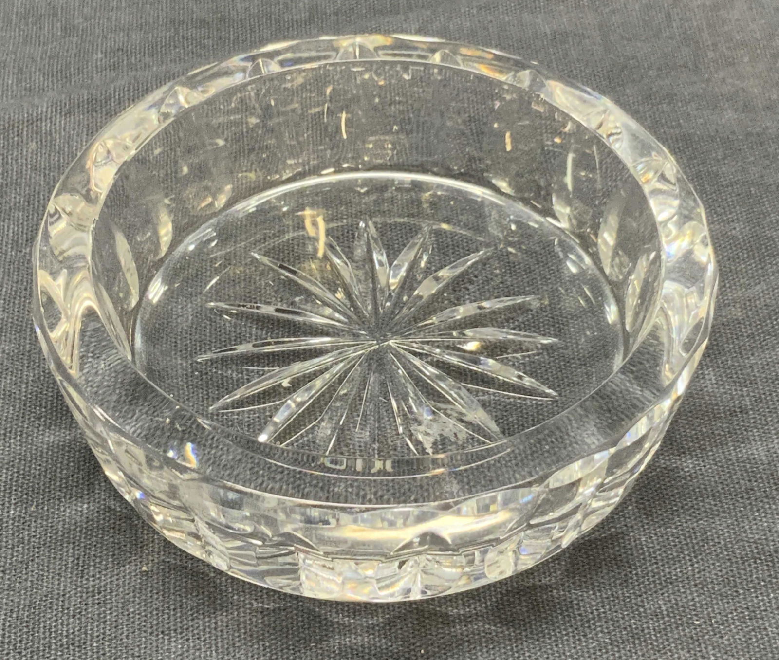 Signed Hand Cut Crystal Trinket Dish (1 of 5)