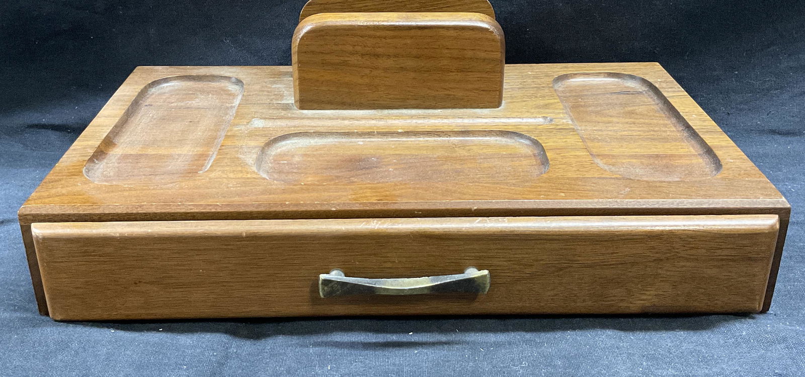 Vintage Wooden Personal Desktop Vanity Organizer (1 of 6)