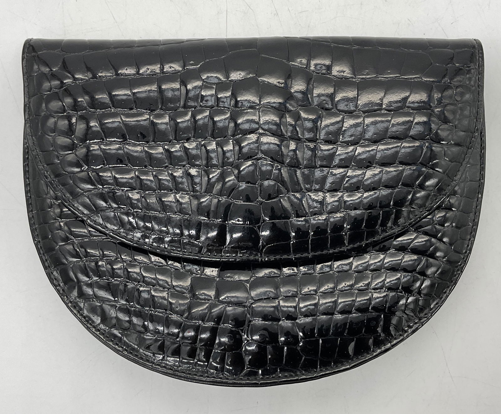 Vintage Crocodile Patterned Leather Womens Clutch (1 of 5)