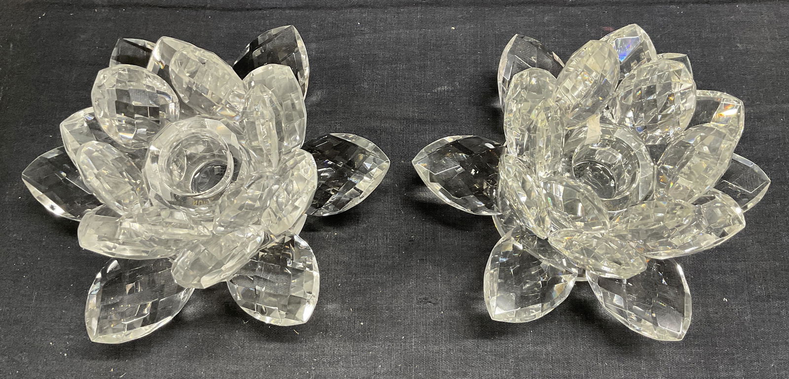 Pair Shannon GODINGER Crystal Candleholders W Box (1 of 5)
