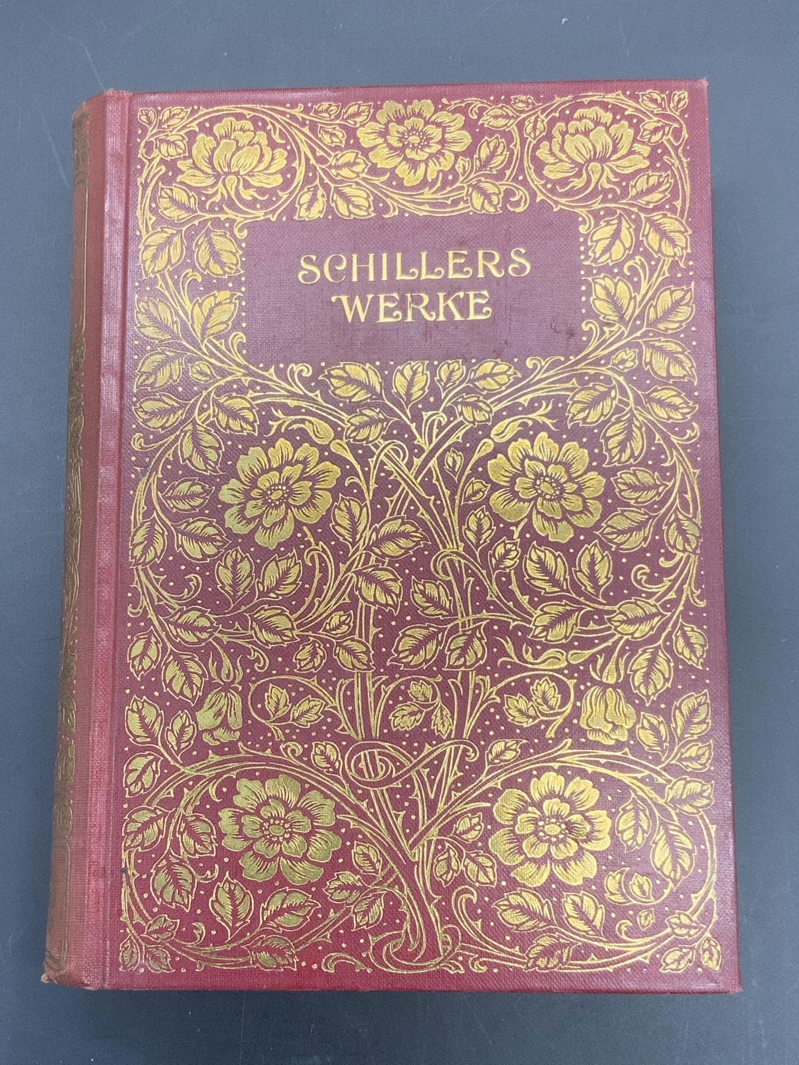 SCHILLERS WERKE Vintage Gilt Leather Bound Book (1 of 4)