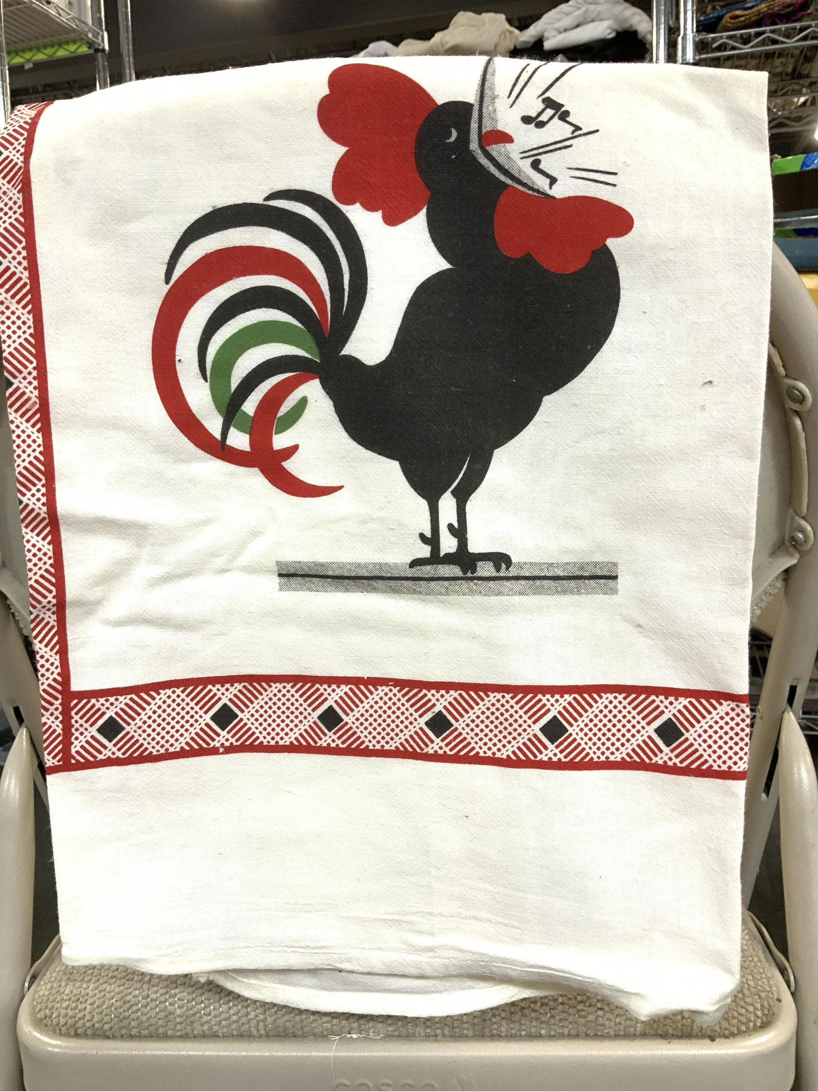 Set 3 New ROOSTER Cotton Tea Towels, Egypt (1 of 4)