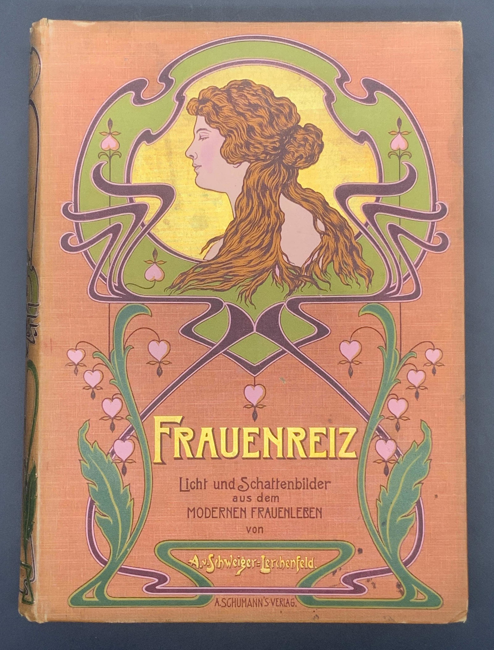 Frauenreiz By A.V. Schweiger-Lerchenfeld, Germany: Frauenreiz, Licht und Schattenbilder aus dem Moderner Frauenleben by A.V. Schweger-Lerchenfeld (Austria) Antique Book with illustrations by Friedrich Gareis jun., Erwin Pendl, A.H. Schram, Seligmann,