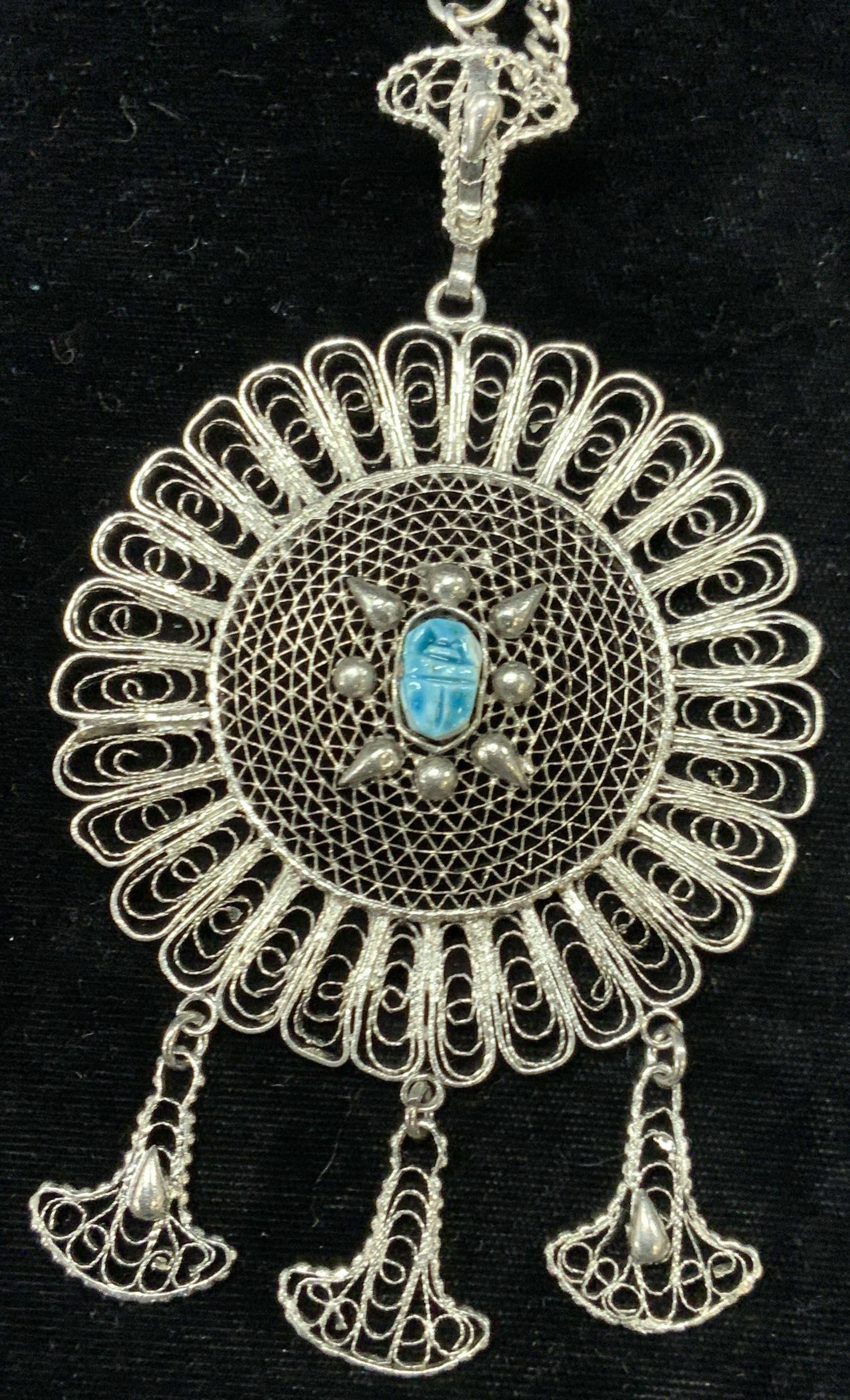 Filigree Pendant Statement Necklace (1 of 9)